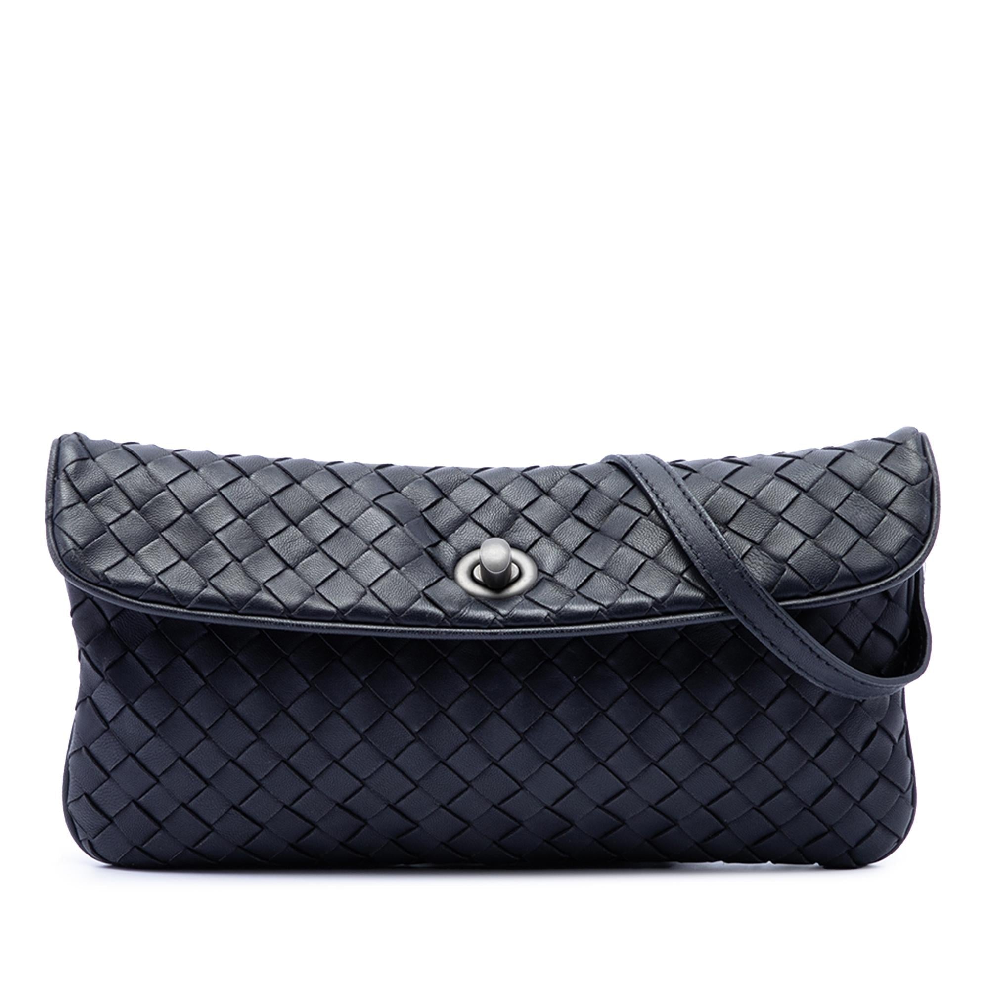 Bottega Veneta Mini Nappa Intrecciato Turn Lock Crossbody
