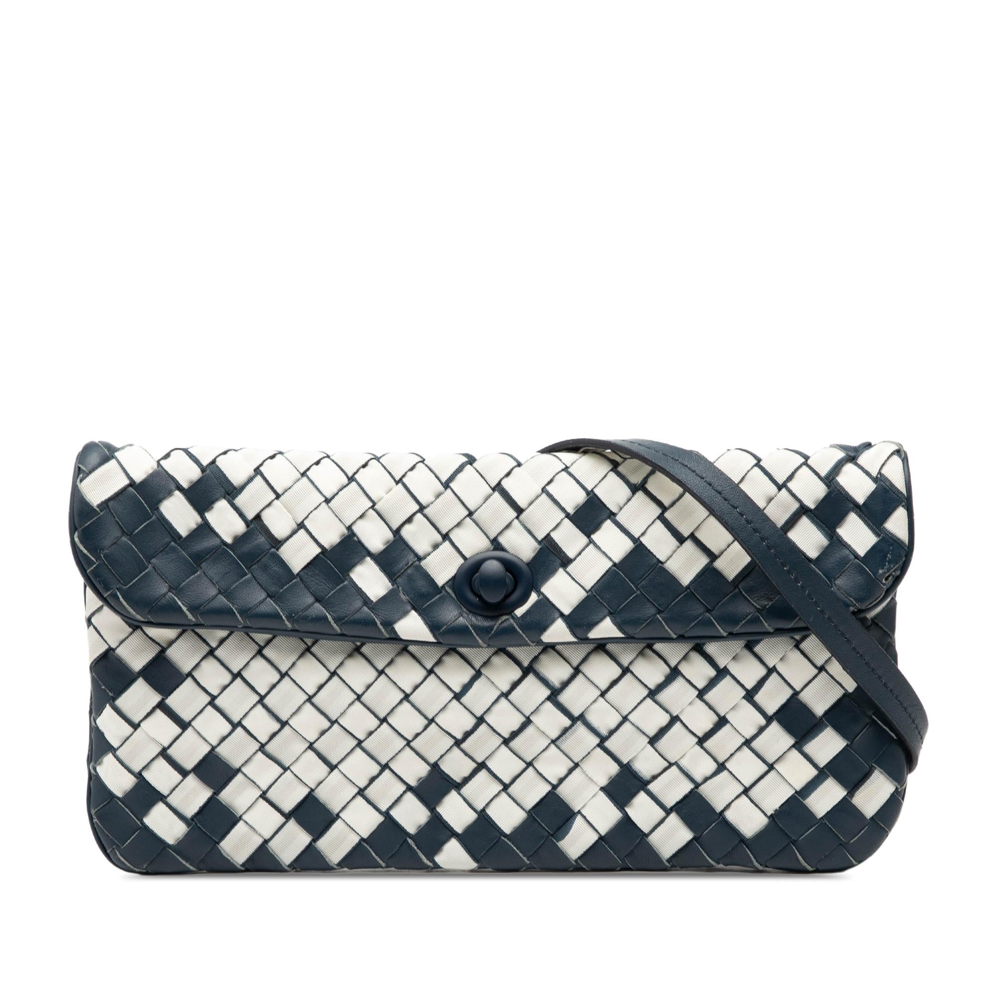 Bottega Veneta Mini Nylon and Nappa Intrecciato Turn Lock Crossbody