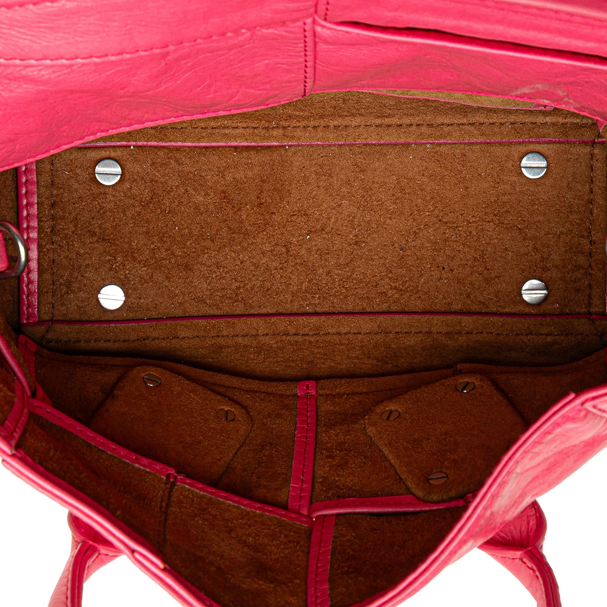 Bottega Veneta Mini Paper Calfskin Intrecciato Arco Satchel
