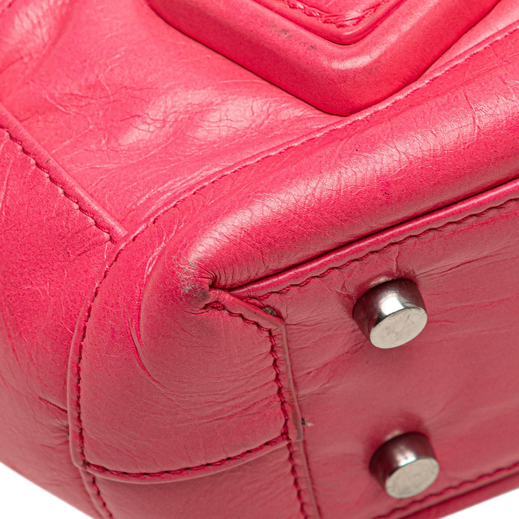 Bottega Veneta Mini Paper Calfskin Intrecciato Arco Satchel