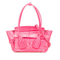 Bottega Veneta Mini Paper Calfskin Intrecciato Arco Satchel