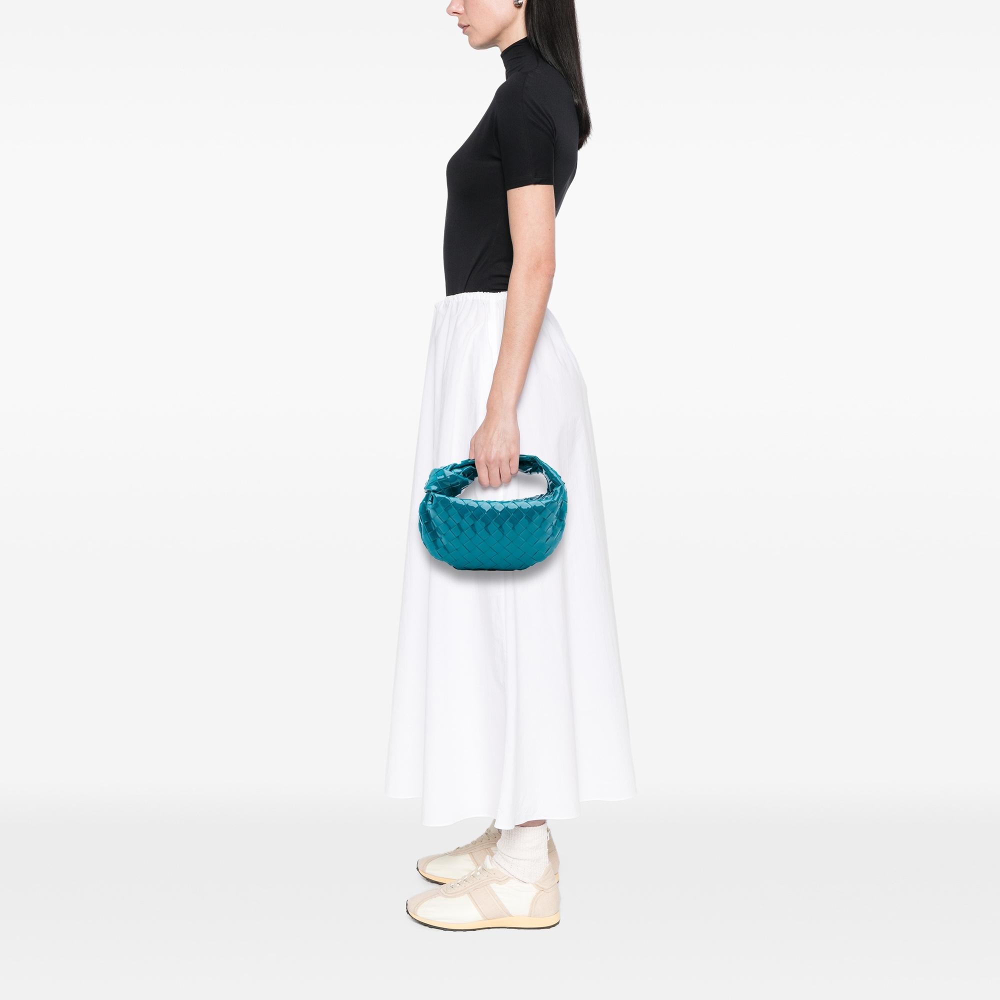 Bottega Veneta Mini Patent Intrecciato Jodie