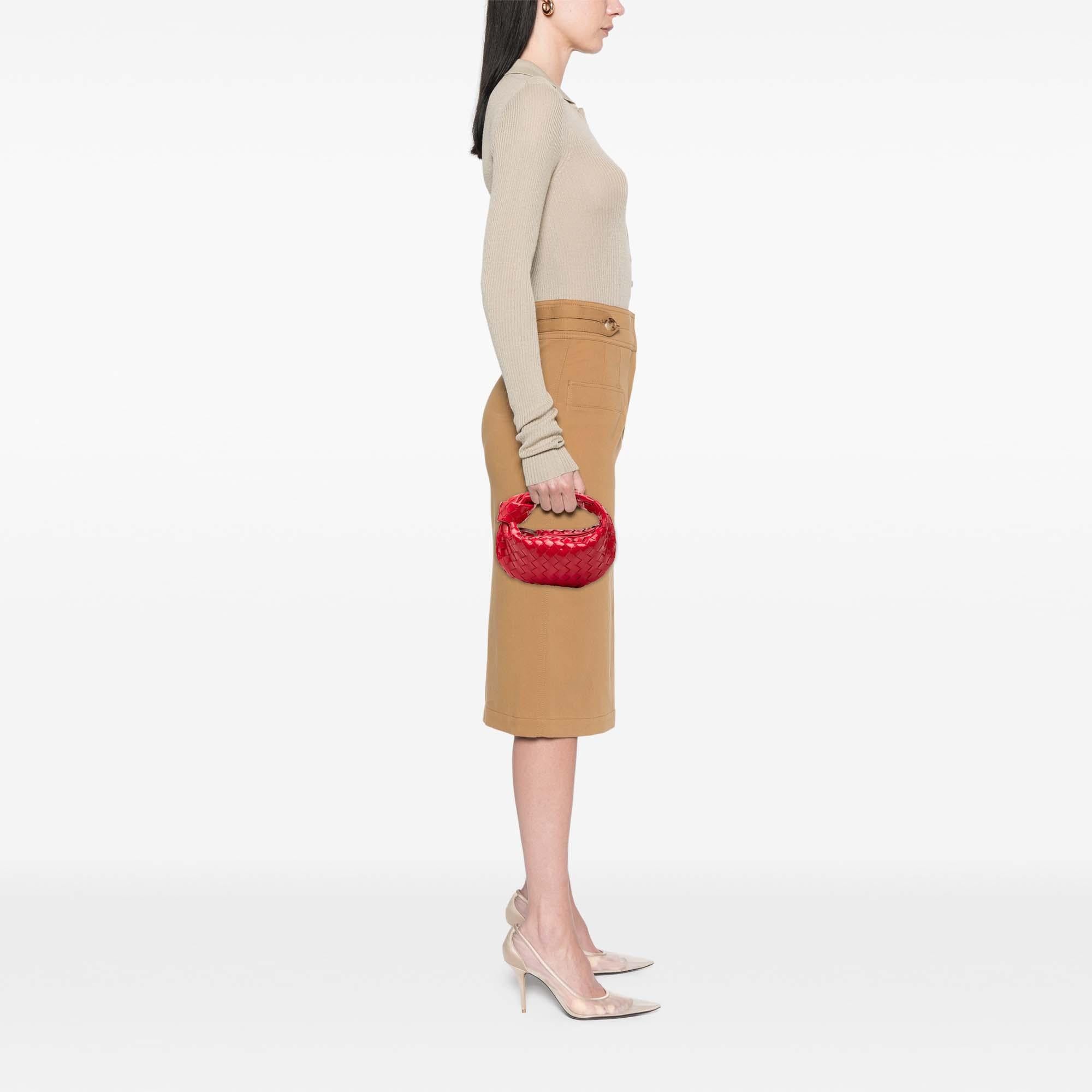 Bottega Veneta Mini Patent Intrecciato Jodie