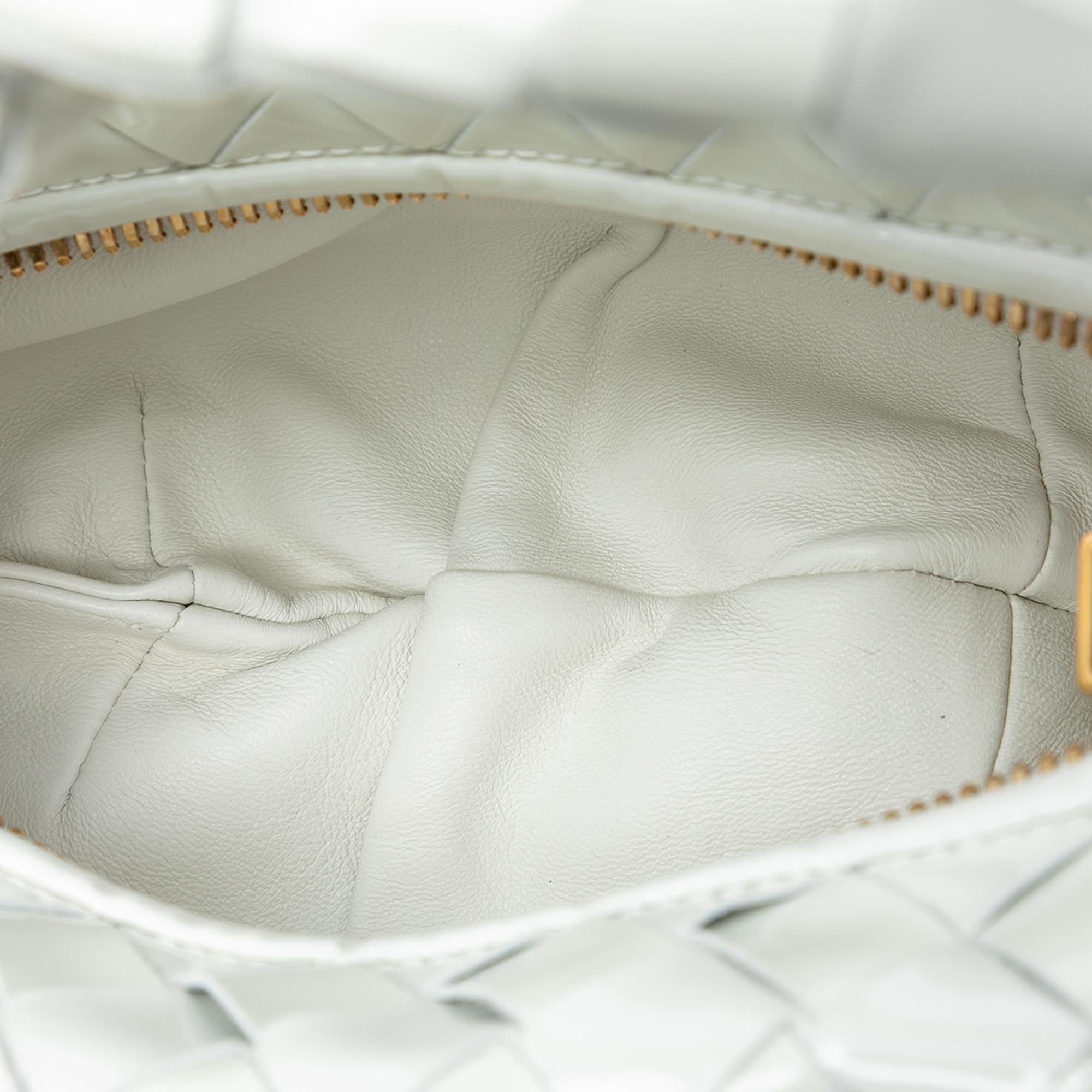 Bottega Veneta Mini Patent Intrecciato Jodie