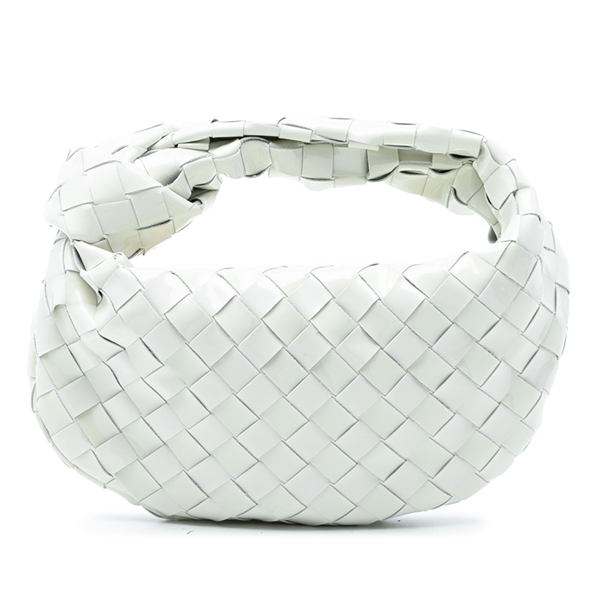 Bottega Veneta Mini Patent Intrecciato Jodie