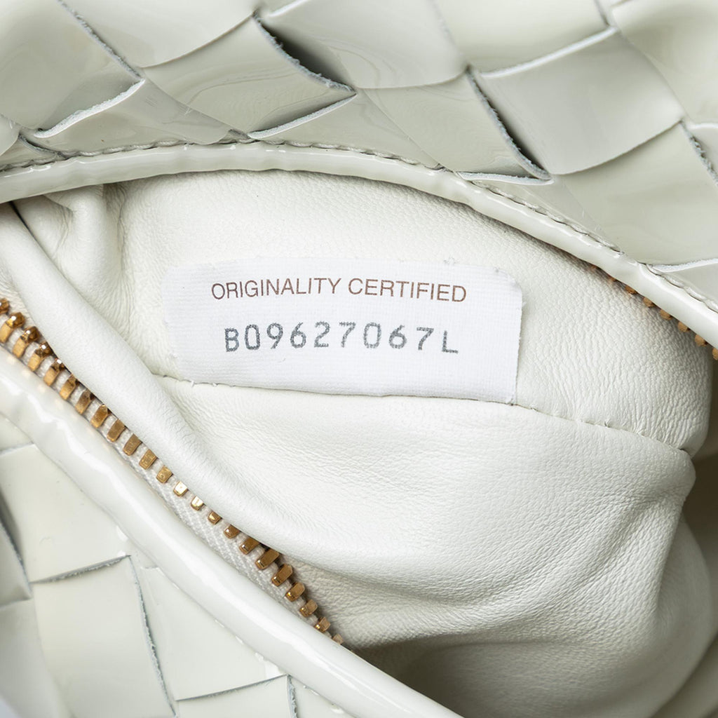 Bottega Veneta Mini Patent Intrecciato Jodie