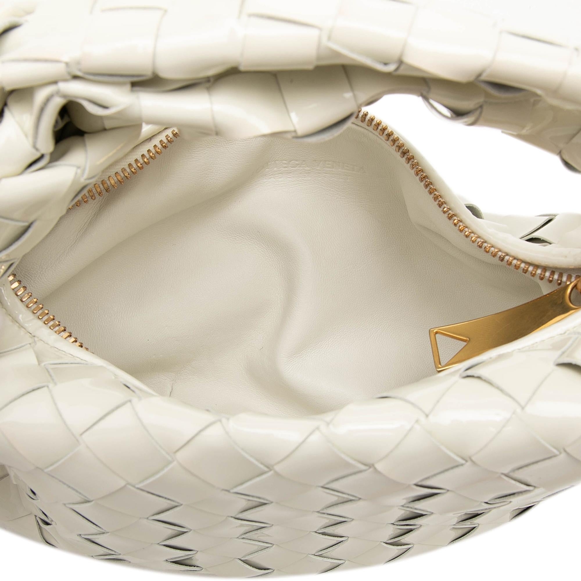 Bottega Veneta Mini Patent Intrecciato Jodie