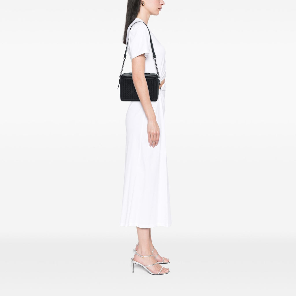 Bottega Veneta Nappa Intrecciato Belt Flap Camera Bag