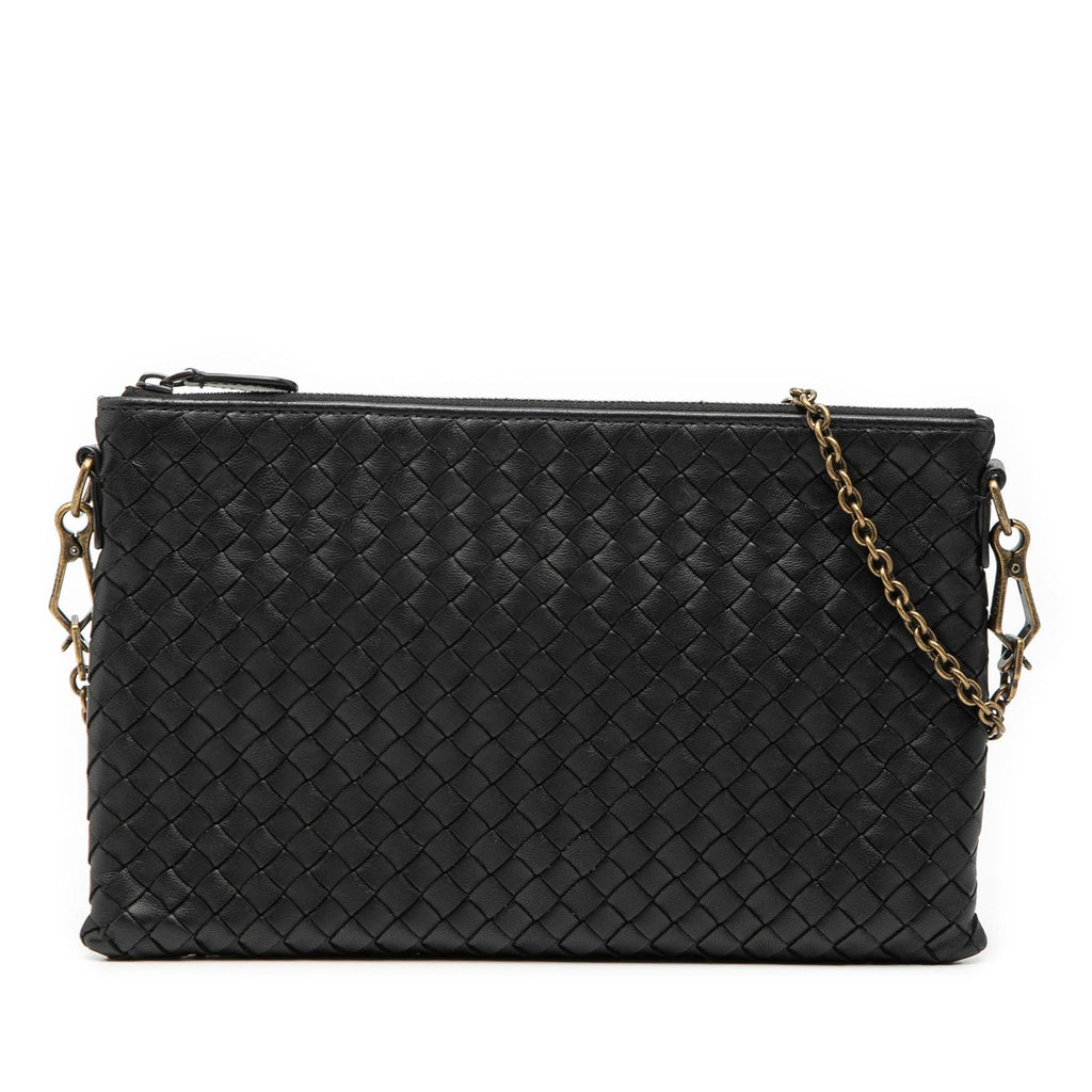Bottega Veneta Nappa Intrecciato Chain Crossbody