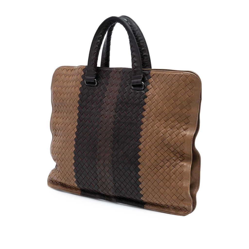 Bottega Veneta Nappa Intrecciato Club Fume Briefcase