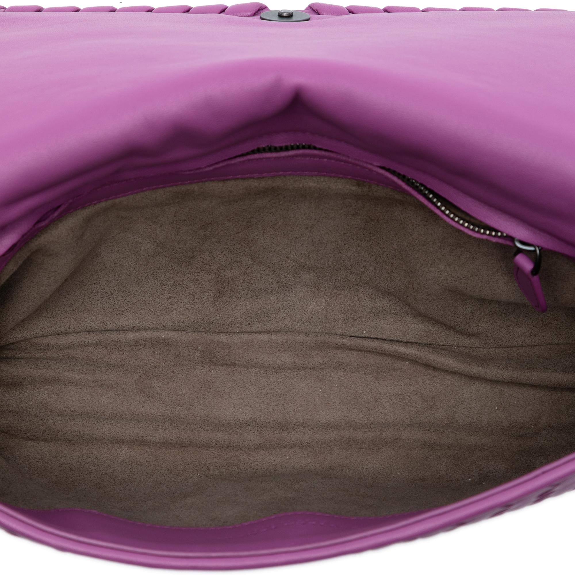Bottega Veneta Nappa Intrecciato Dahlia Clutch Crossbody