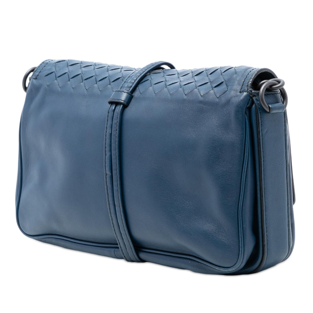 Bottega Veneta Nappa Intrecciato Double Pocket Flap Crossbody