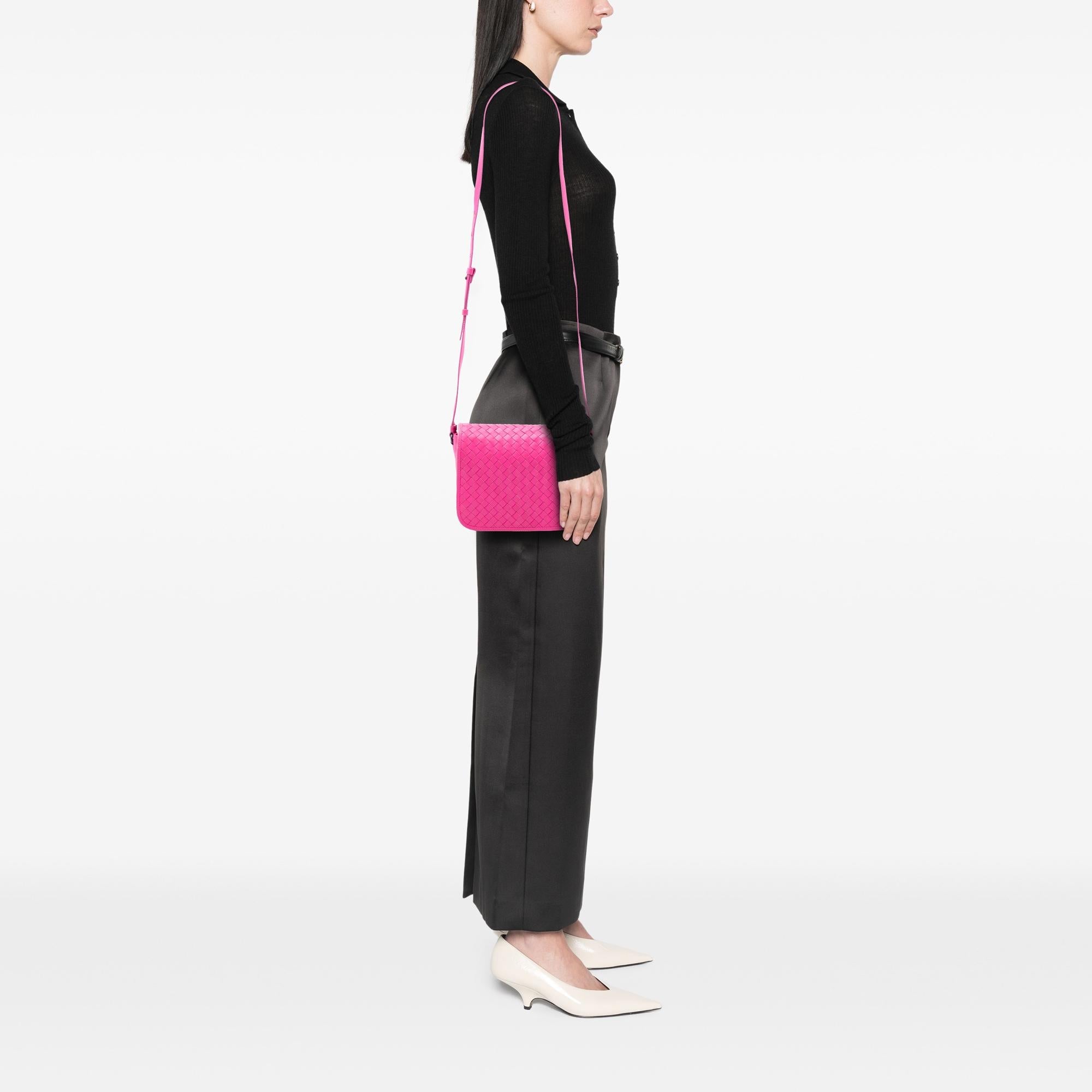 Bottega Veneta Nappa Intrecciato Flap Crossbody