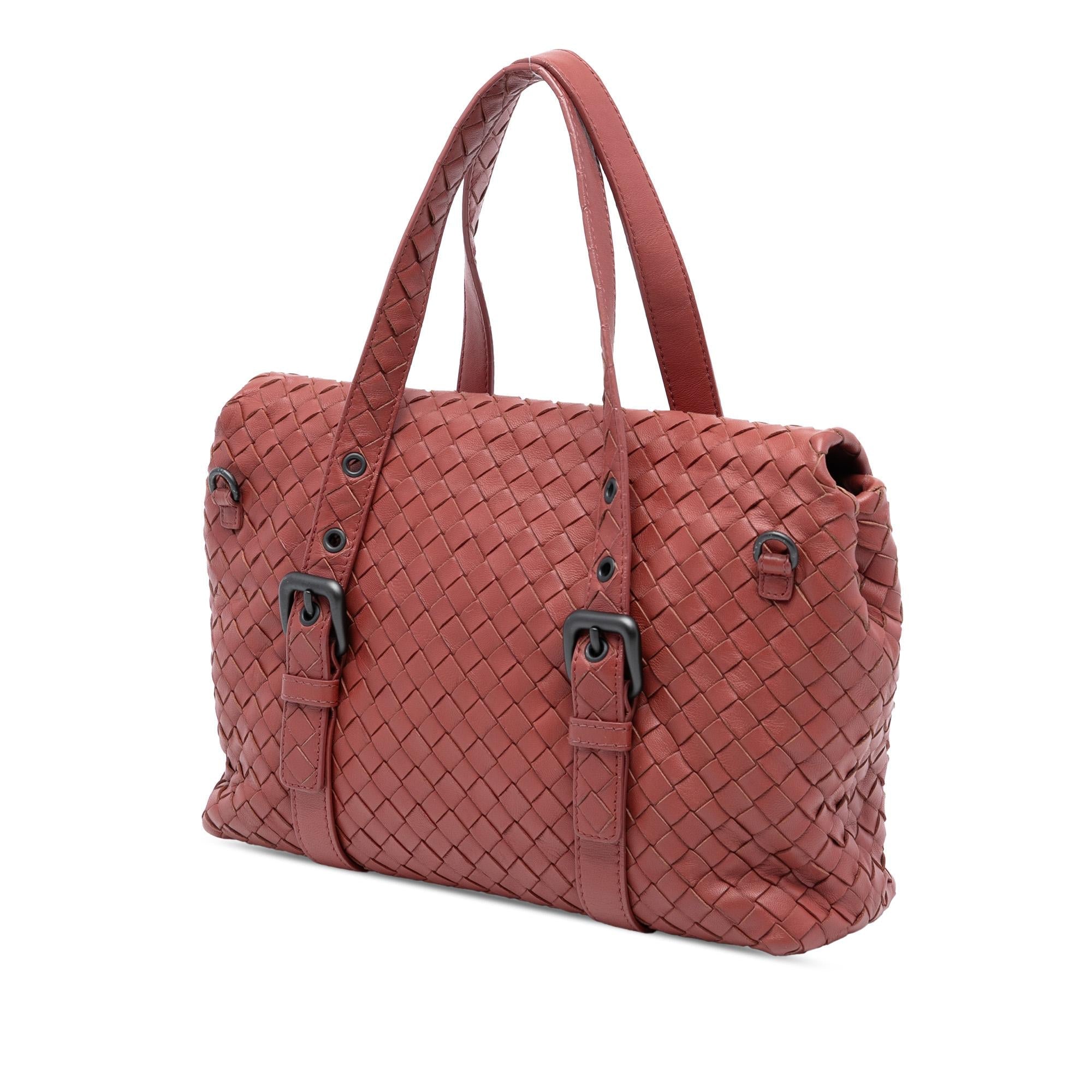 Bottega Veneta Nappa Intrecciato Flap Satchel