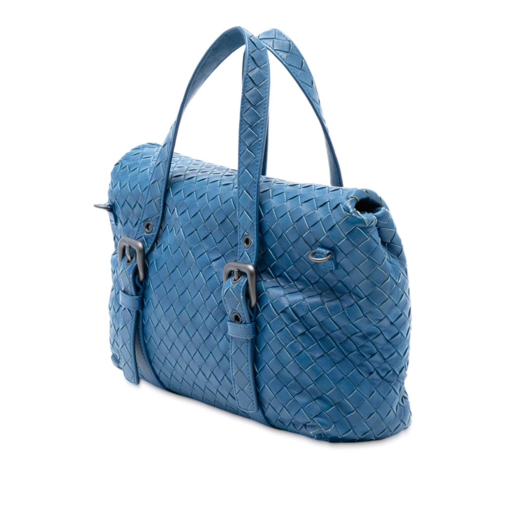 Bottega Veneta Nappa Intrecciato Flap Satchel