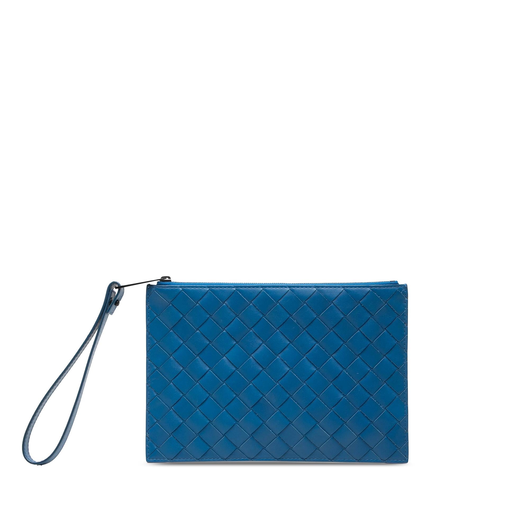 Bottega Veneta Nappa Intrecciato Flat Wristlet Pouch