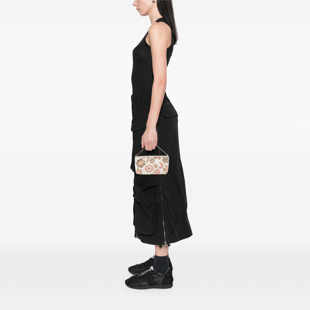Bottega Veneta Nappa Intrecciato Floral Print Handbag