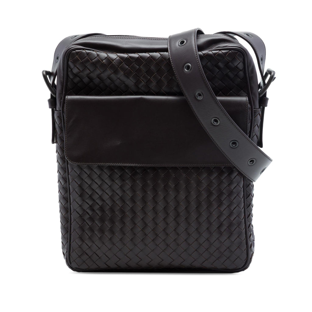 Bottega Veneta Nappa Intrecciato Front Pocket Crossbody