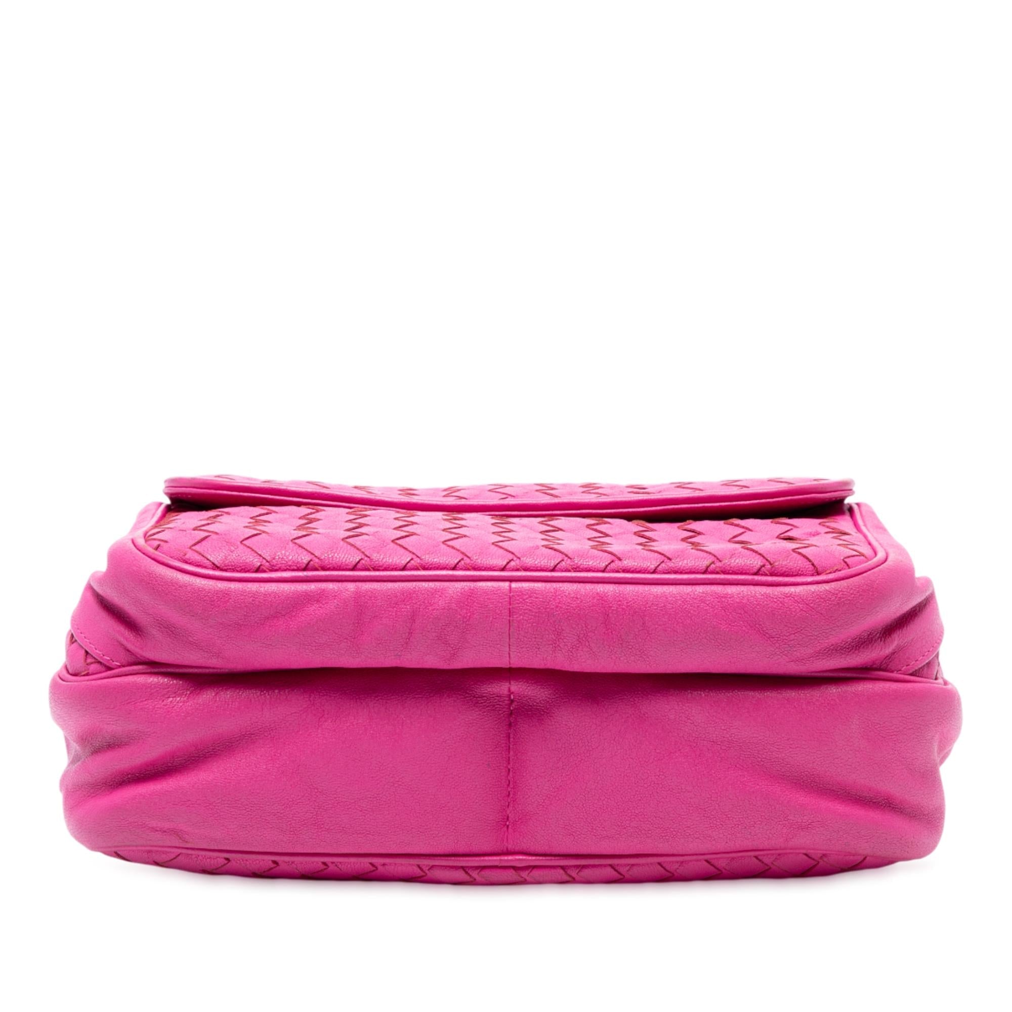 Bottega Veneta Nappa Intrecciato Front Pocket Messenger Bag