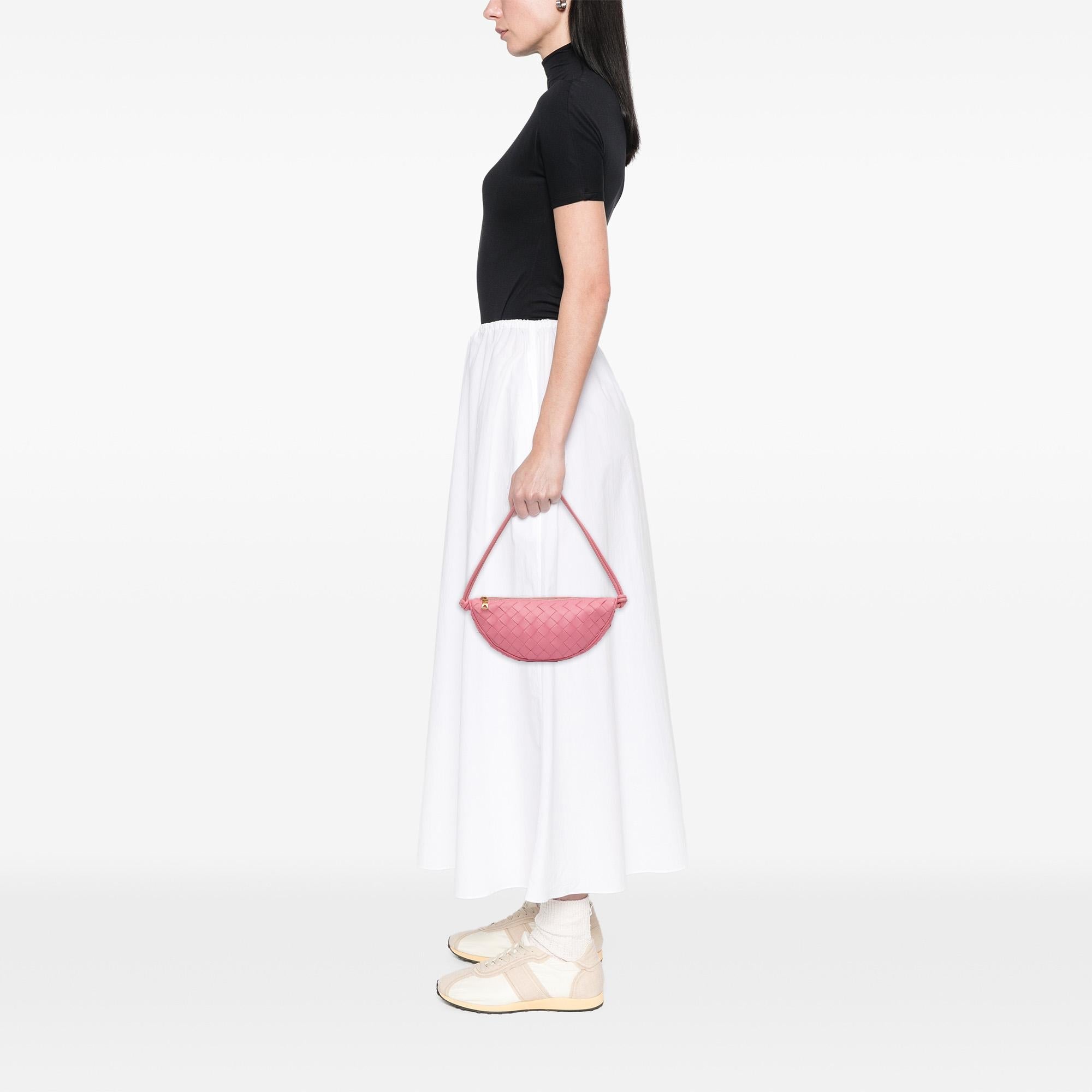 Bottega Veneta Nappa Intrecciato Half Moon Shoulder Bag
