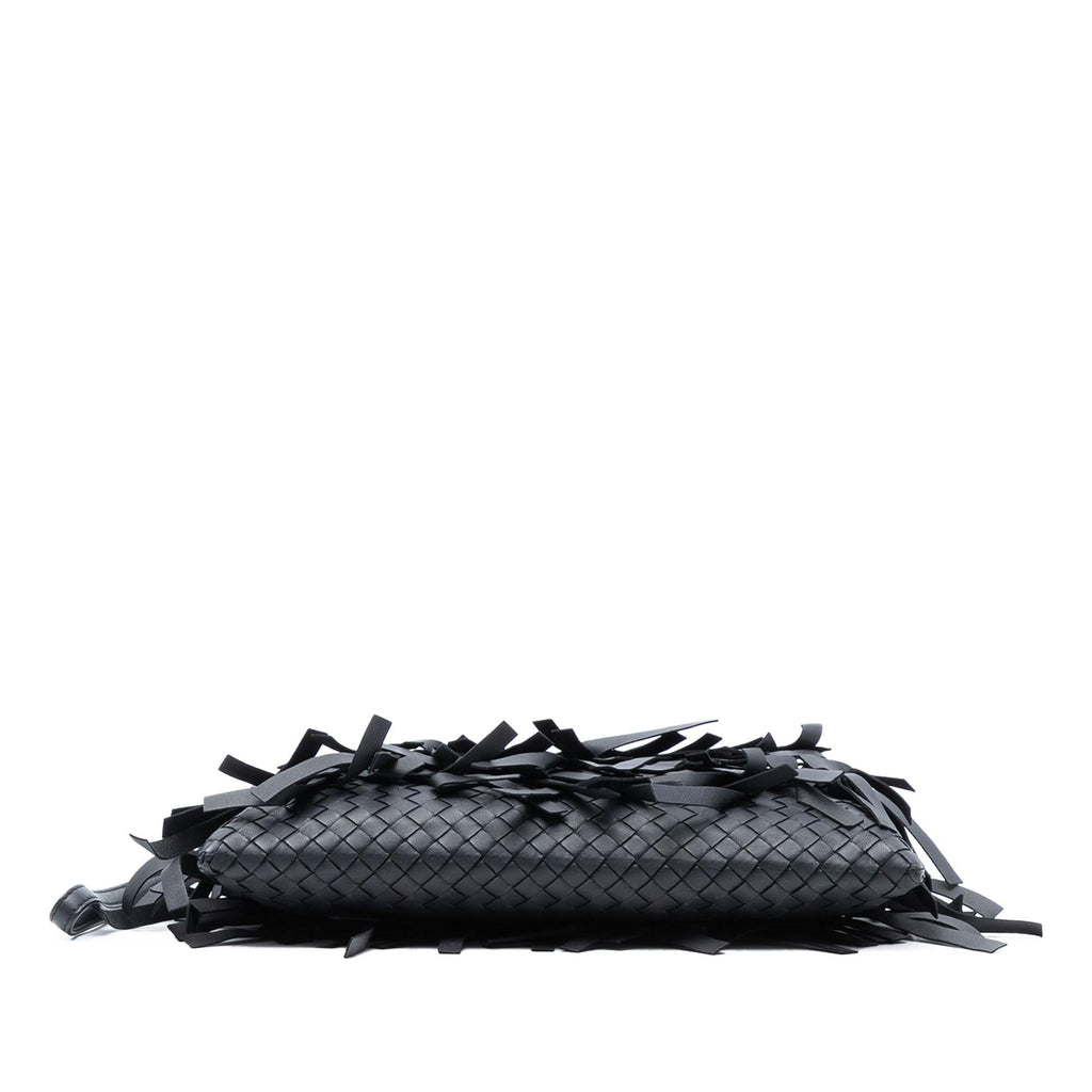 Bottega Veneta Nappa Intrecciato Palio Fringe Clutch