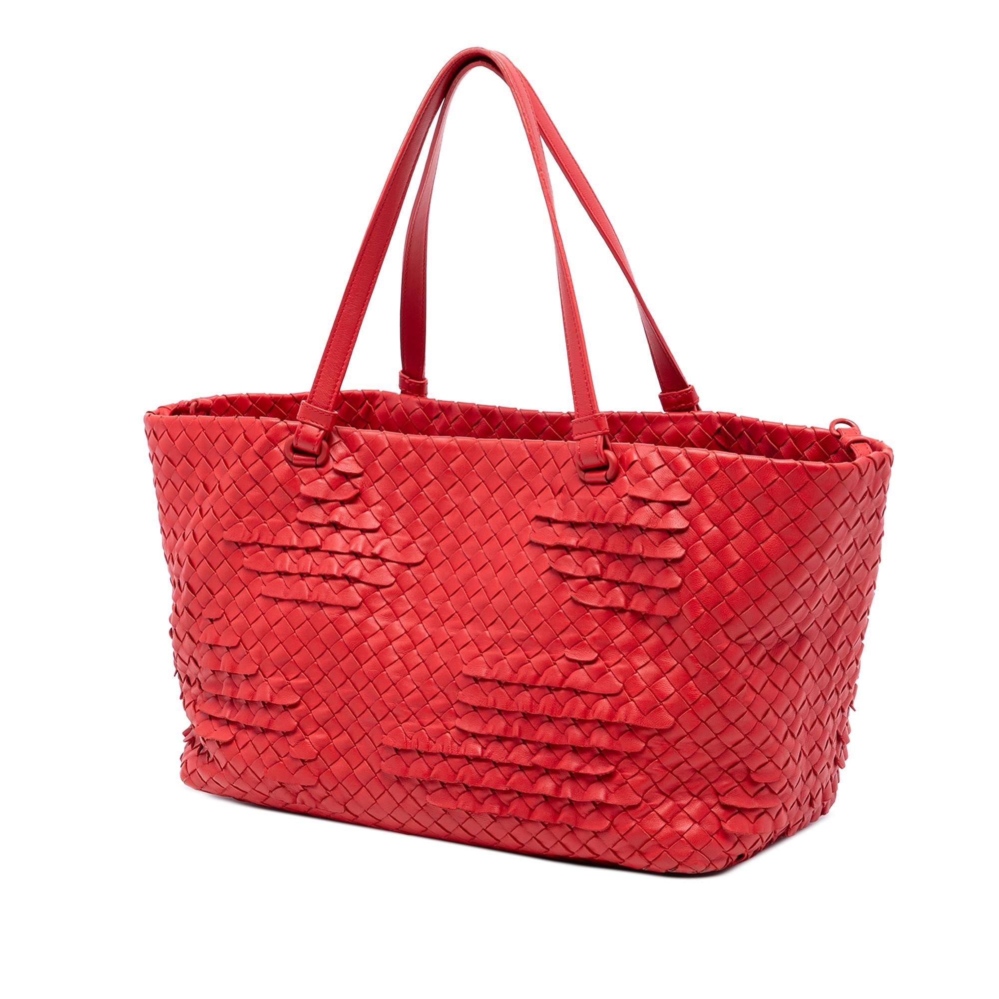 Bottega Veneta Nappa Intrecciato Ruffle Tote