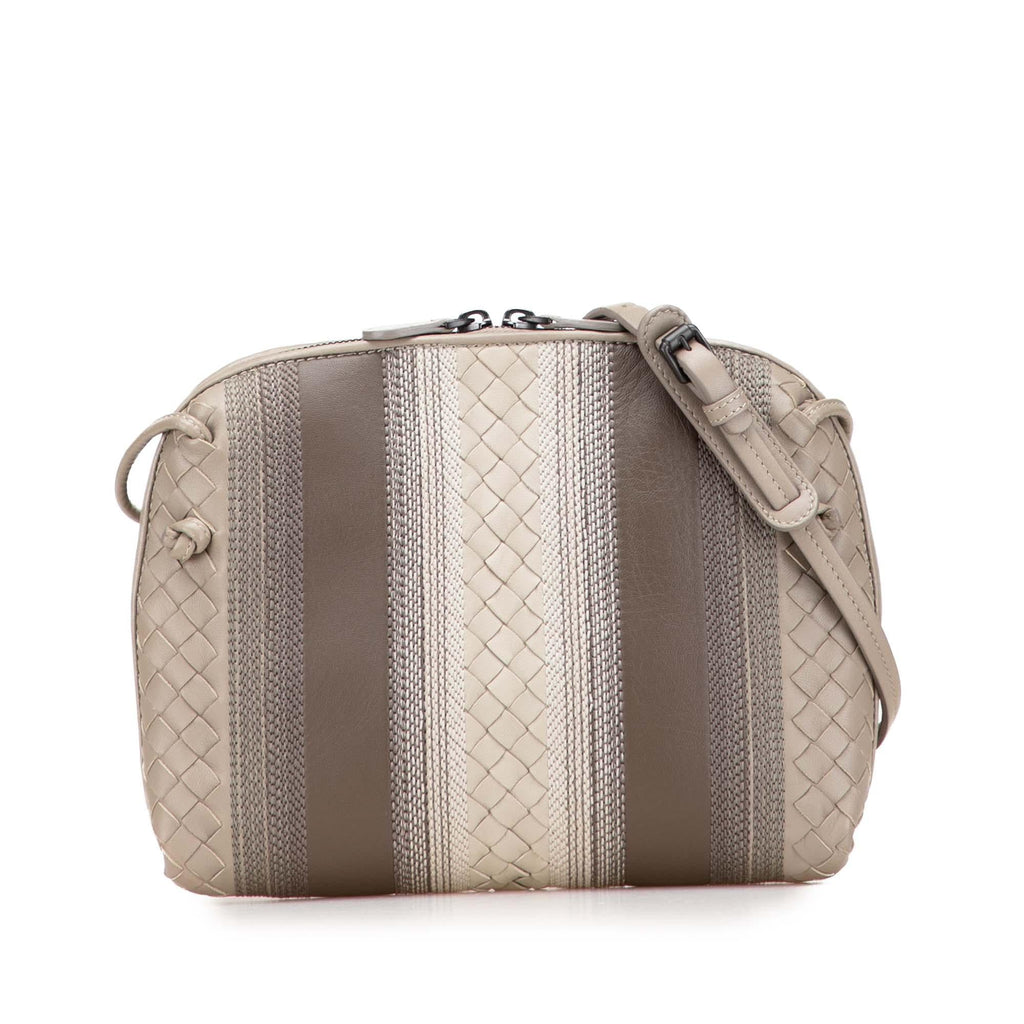 Bottega Veneta Nappa Intrecciato Striped Nodini Crossbody