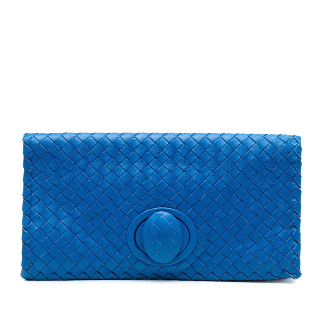 Bottega Veneta Nappa Intrecciato Turn Lock Clutch