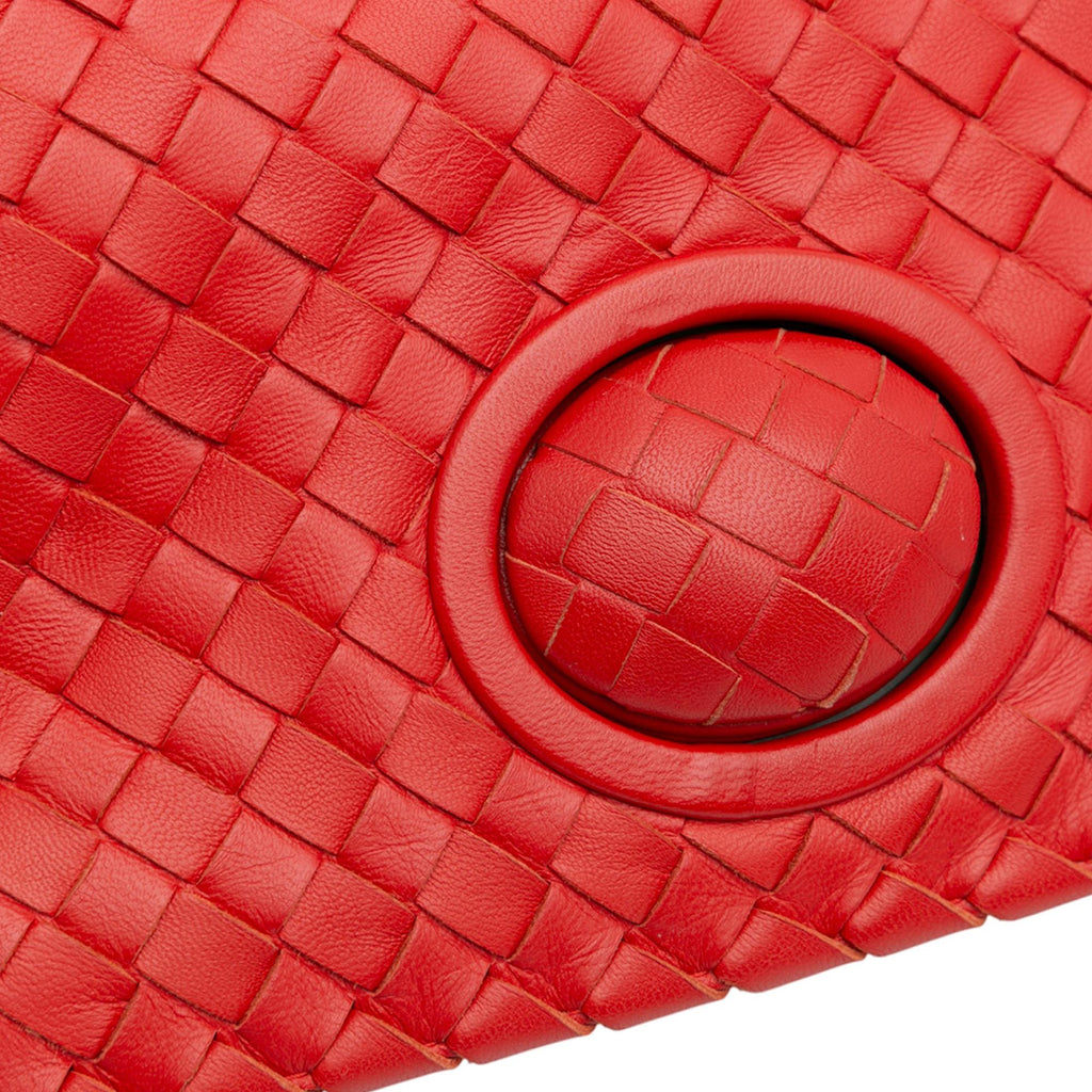 Bottega Veneta Nappa Intrecciato Turn Lock Clutch