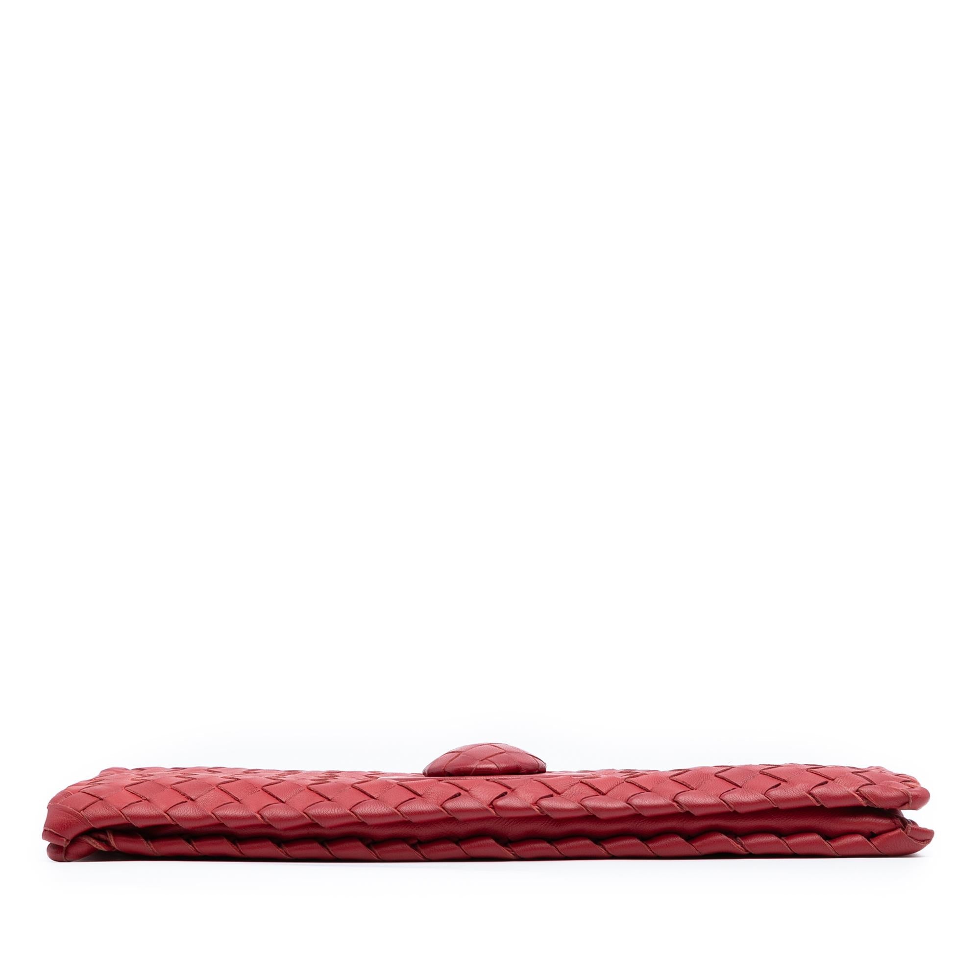 Bottega Veneta Nappa Intrecciato Turn Lock Clutch
