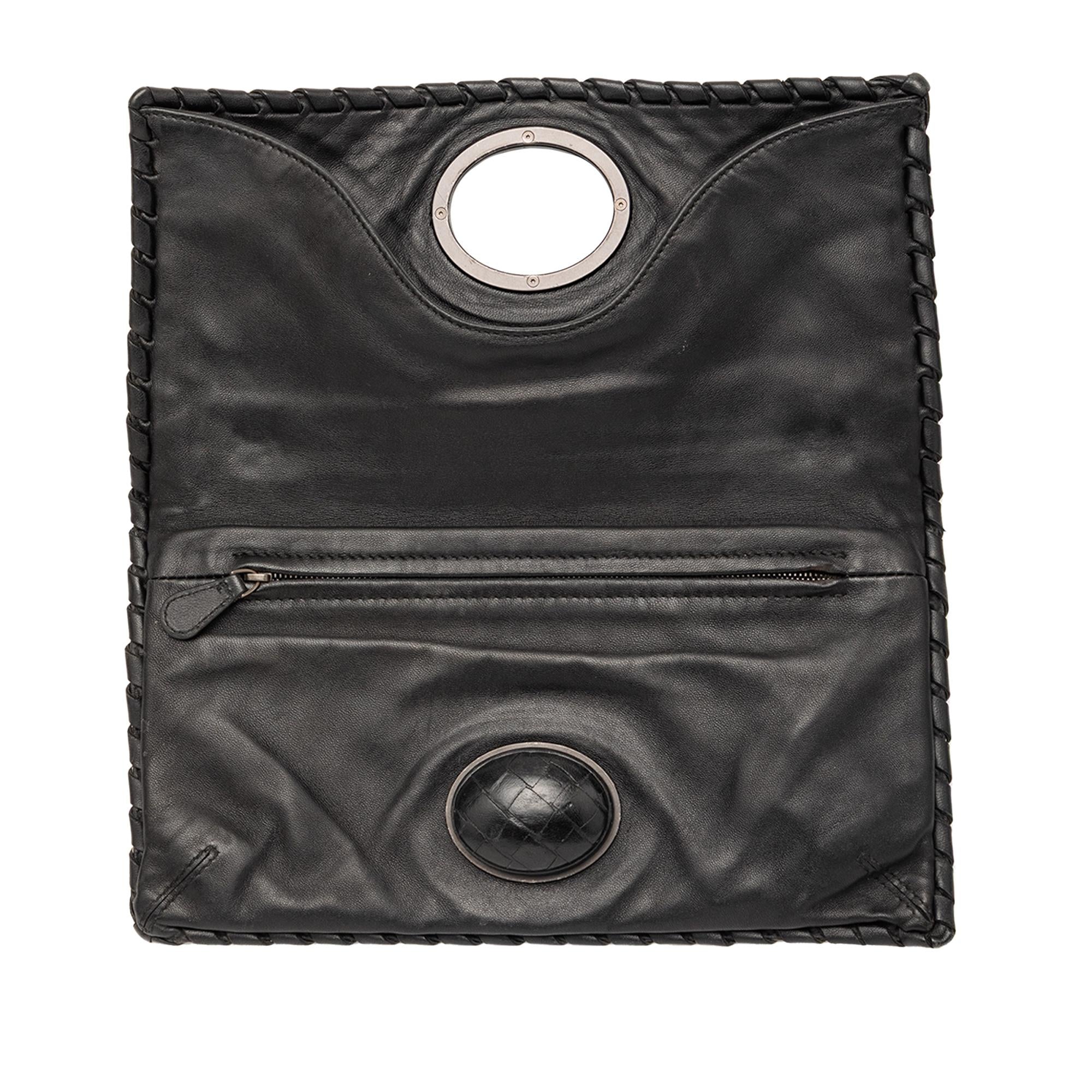 Bottega Veneta Nappa Intrecciato Turn Lock Clutch
