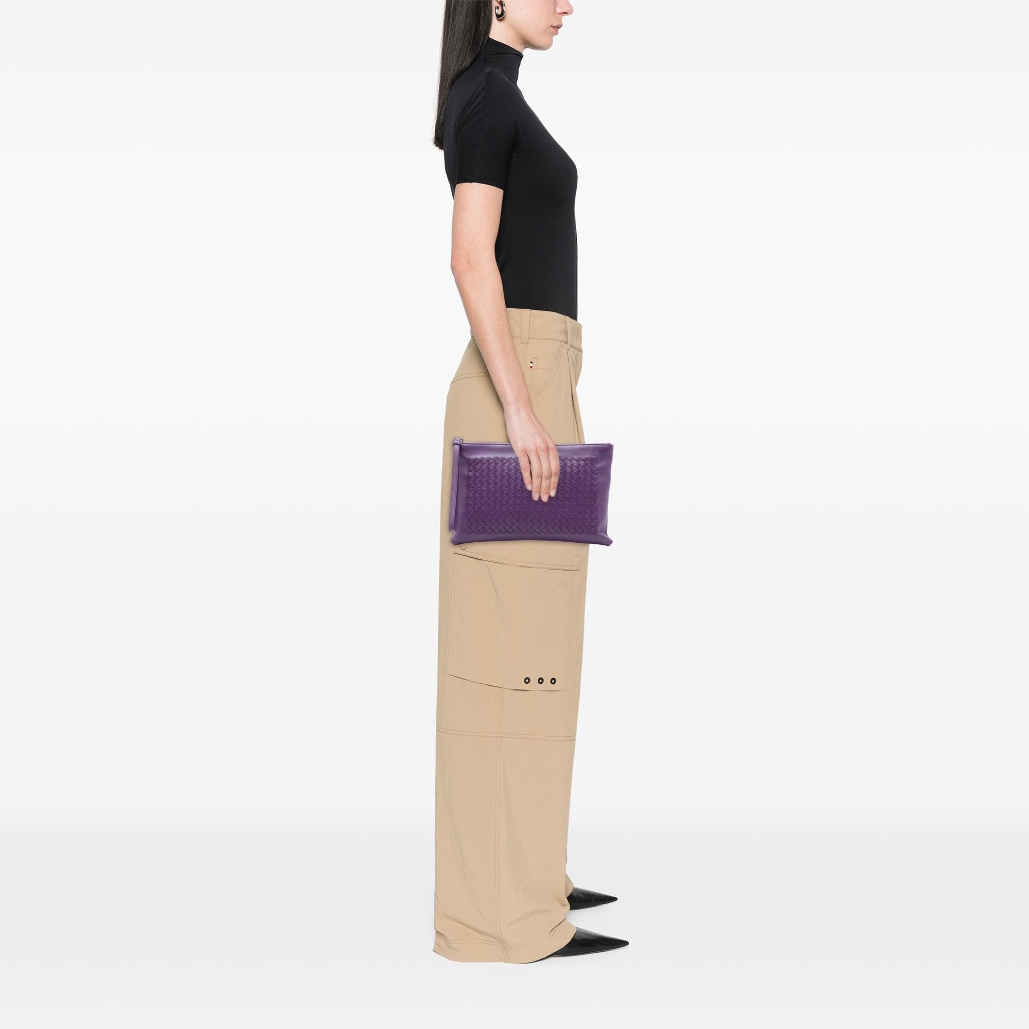 Bottega Veneta Nappa Intrecciato Wristlet Clutch