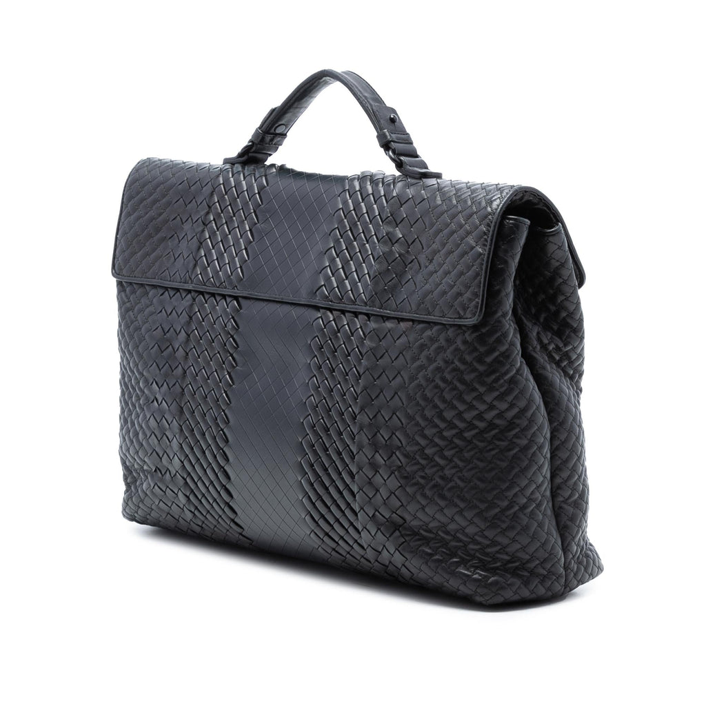 Bottega Veneta Nappa Intreccio Imperatore Business Bag