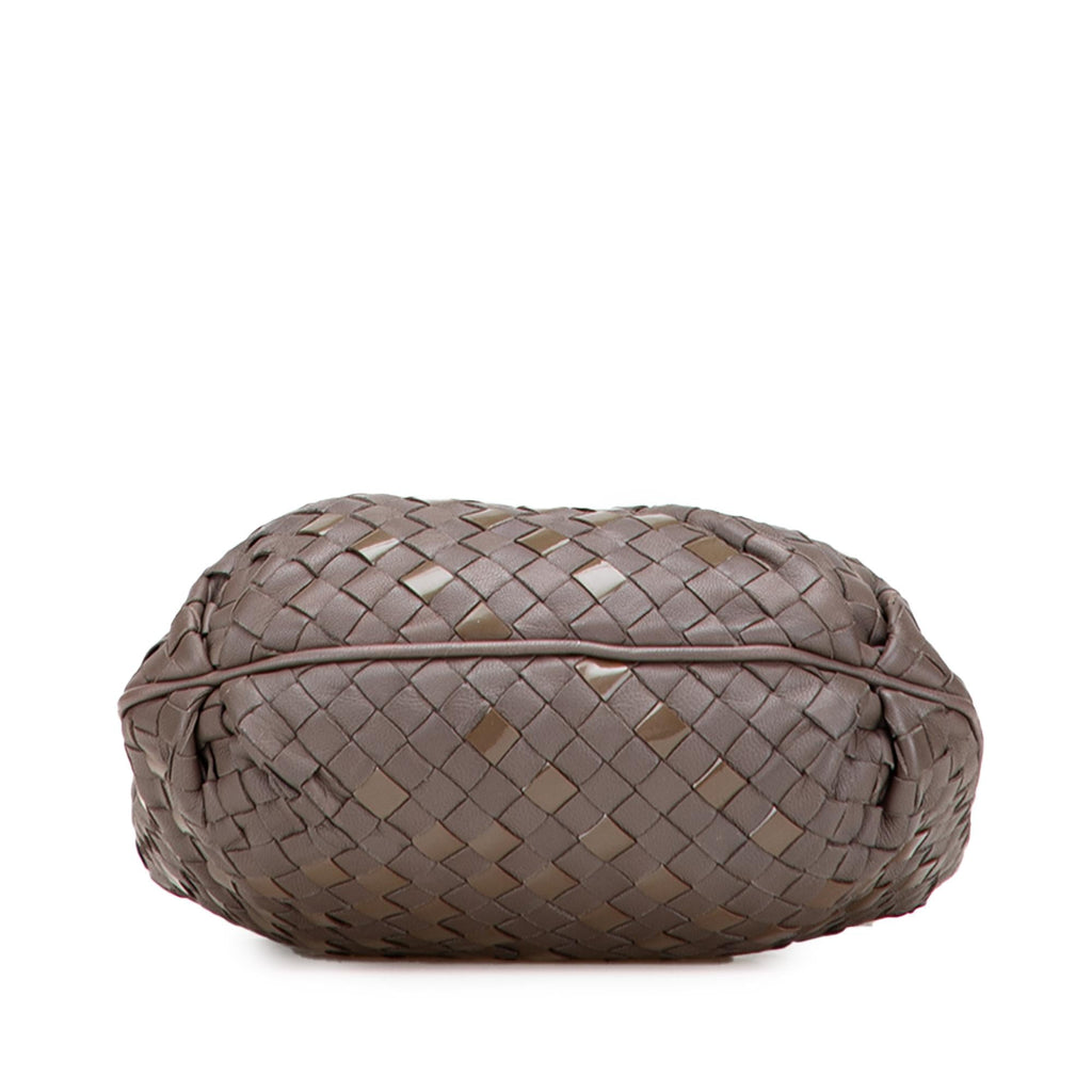 Bottega Veneta Nappa and Patent Intrecciato Crossbody