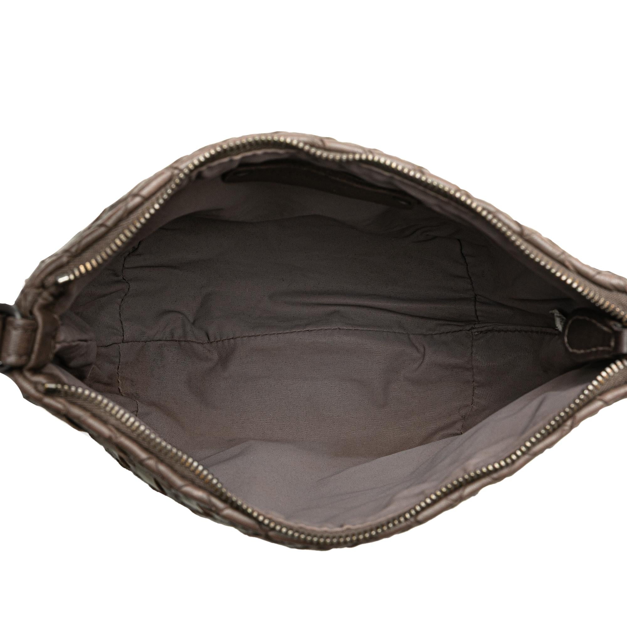Bottega Veneta Nappa and Patent Intrecciato Crossbody