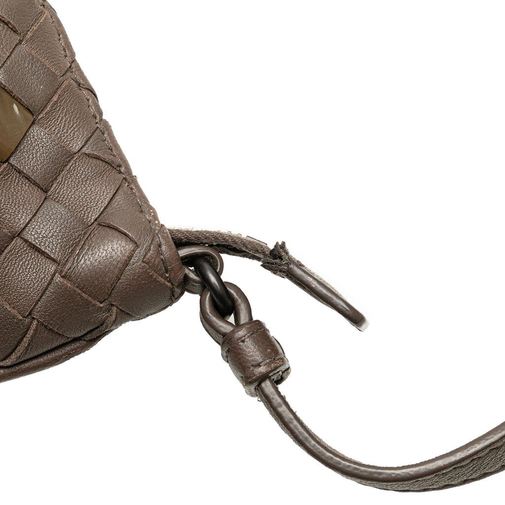 Bottega Veneta Nappa and Patent Intrecciato Crossbody