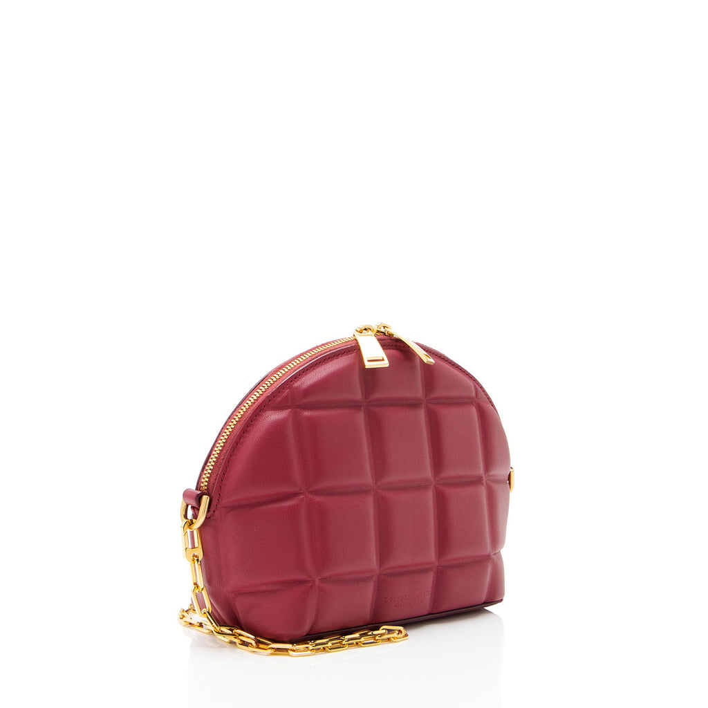 Bottega Veneta Padded Leather Half Moon Mini Crossbody