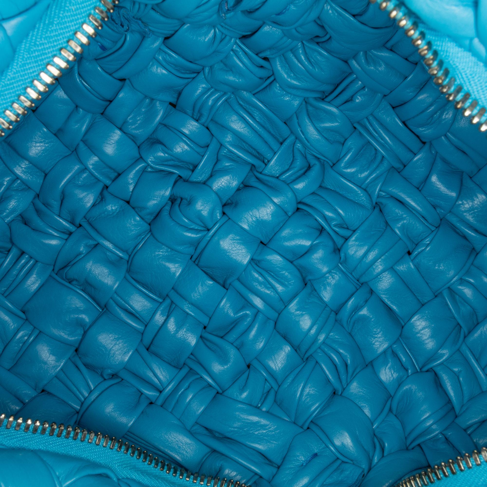 Bottega Veneta Paper Calfskin Intrecciato Banana Hobo Bag