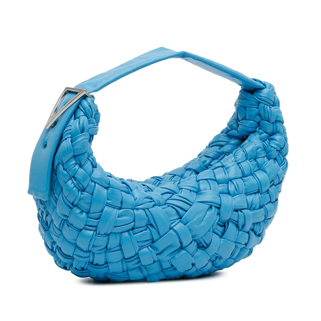 Bottega Veneta Paper Calfskin Intrecciato Banana Hobo Bag