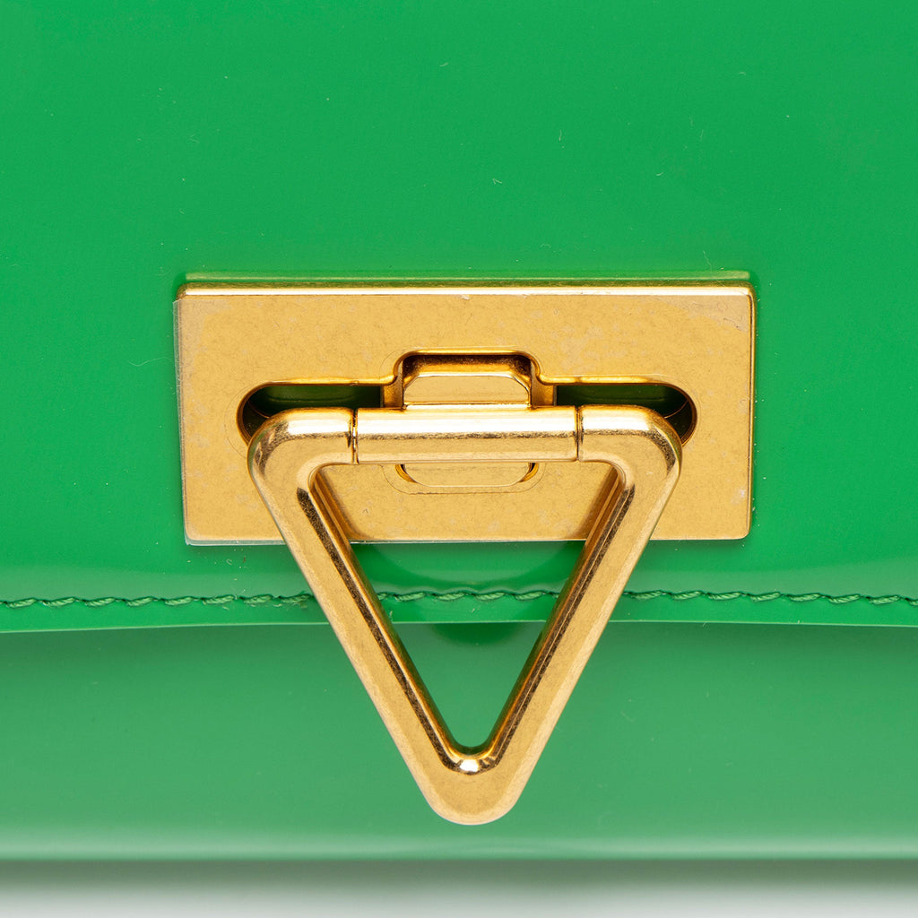Bottega Veneta Patent Leather Point Lock Clutch
