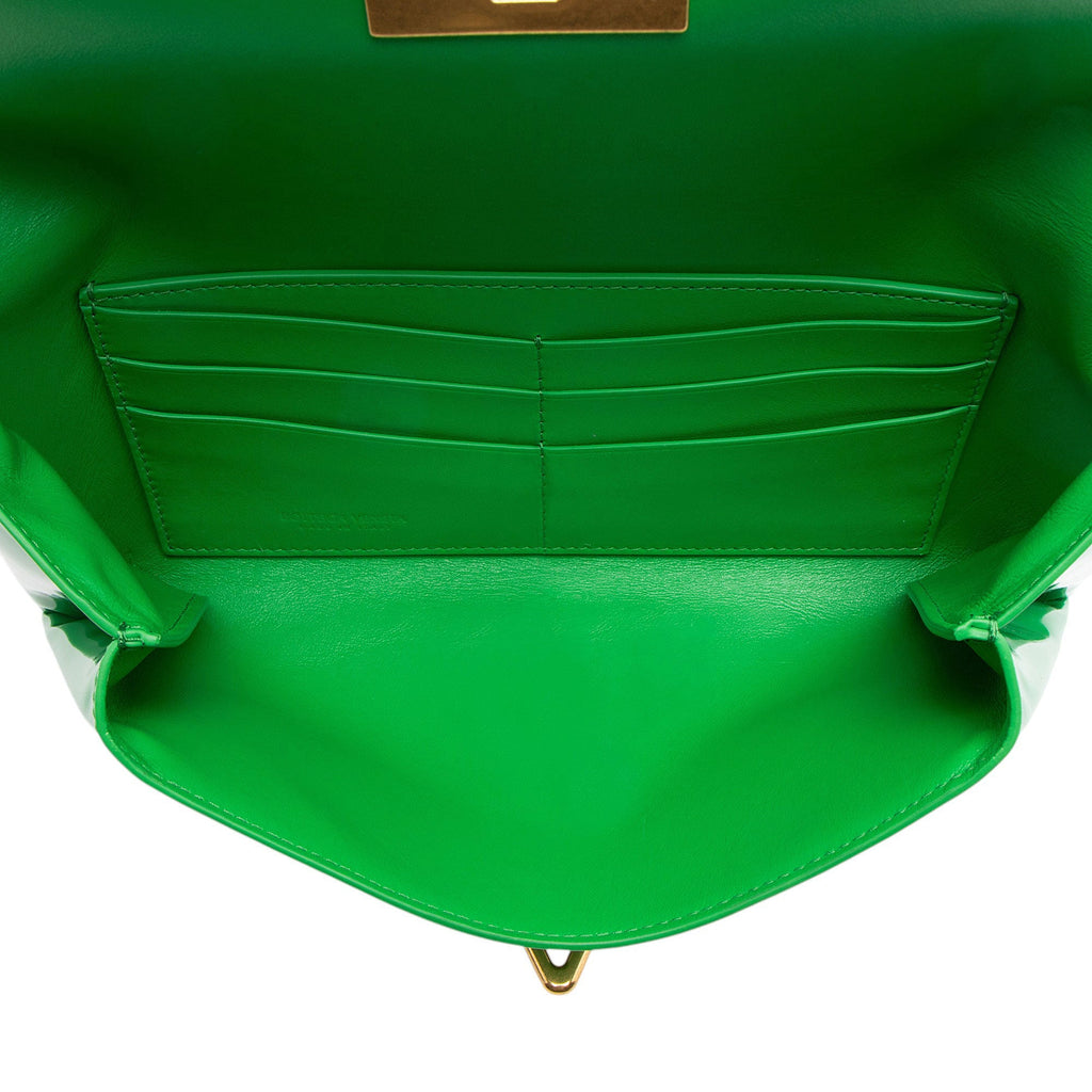 Bottega Veneta Patent Leather Point Lock Clutch