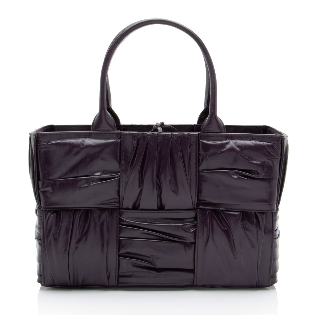 Bottega Veneta Pleated Calfskin Arco Small Tote