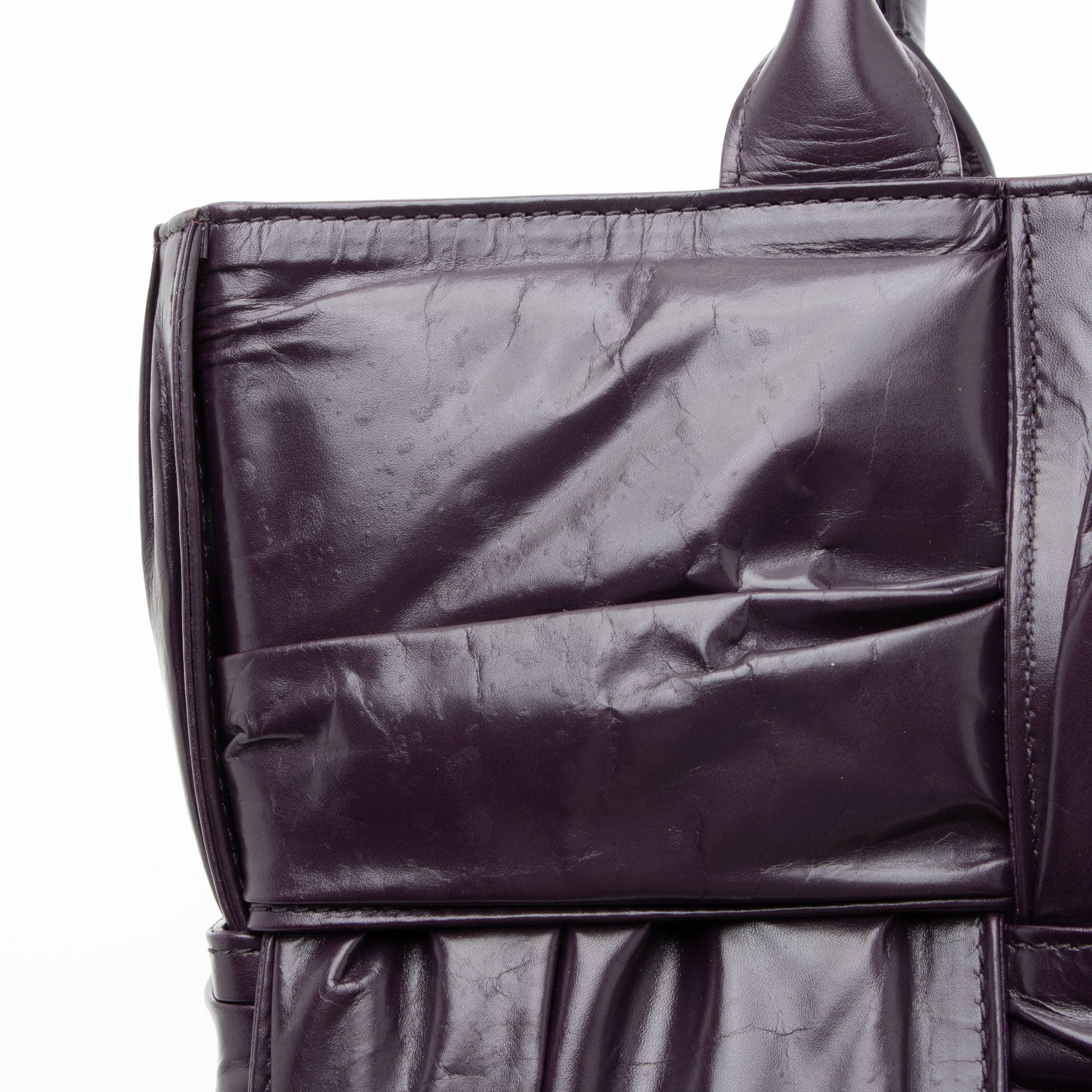 Bottega Veneta Pleated Calfskin Arco Small Tote