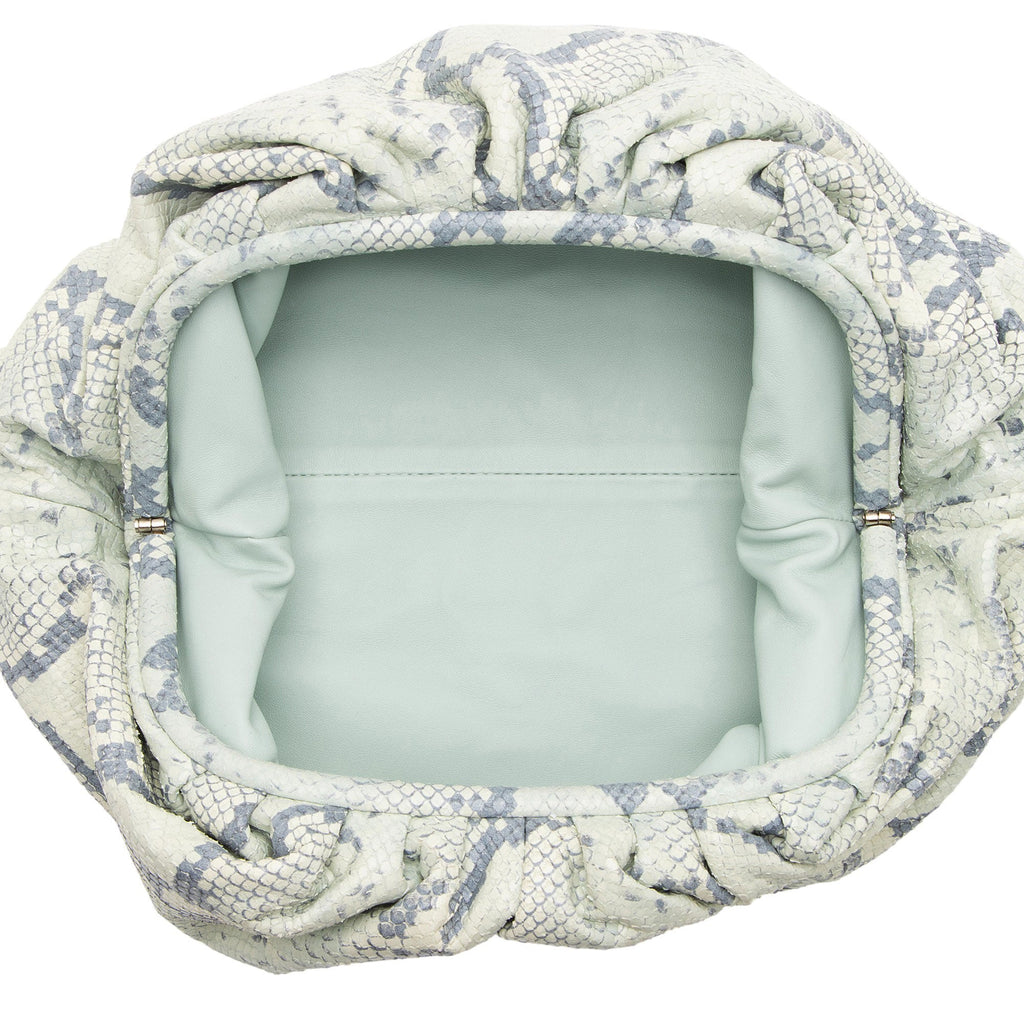 Bottega Veneta Python Embossed Calfskin The Pouch Clutch
