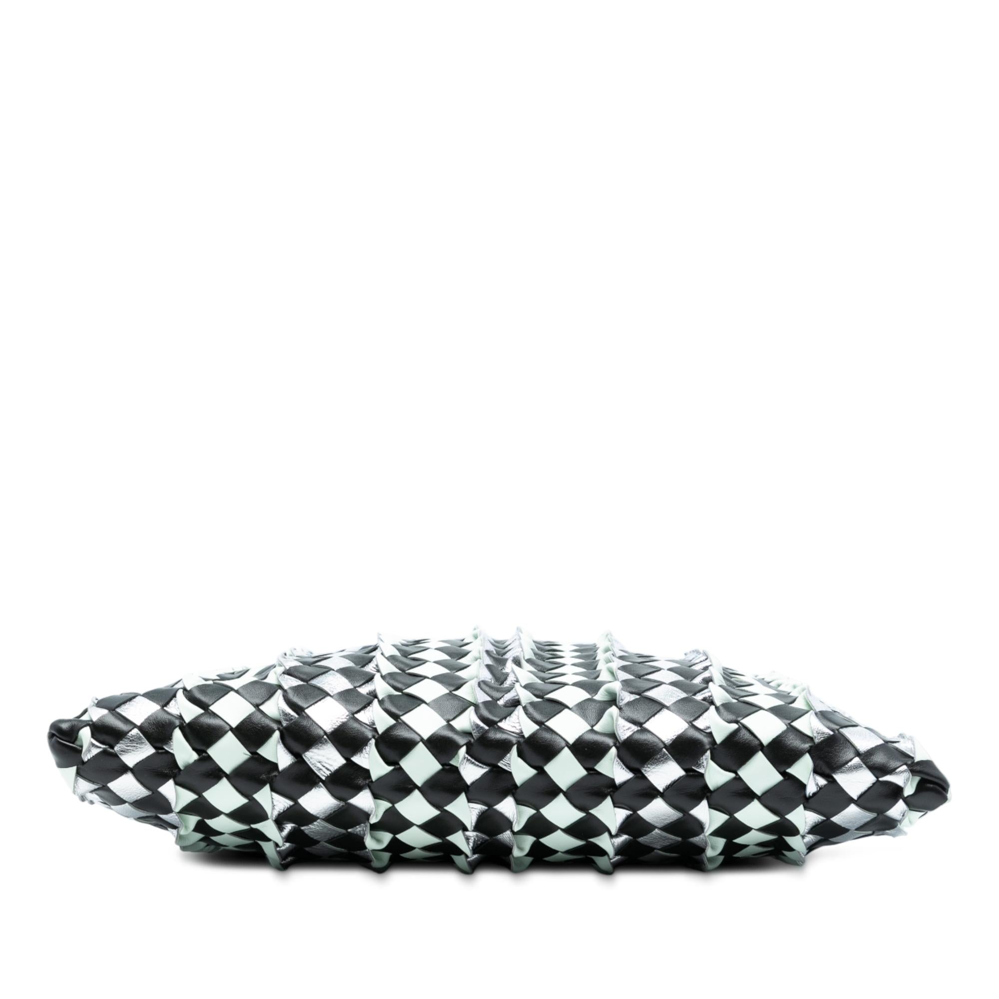 Bottega Veneta Small Bicolor Calfskin Intrecciato Hop Hobo