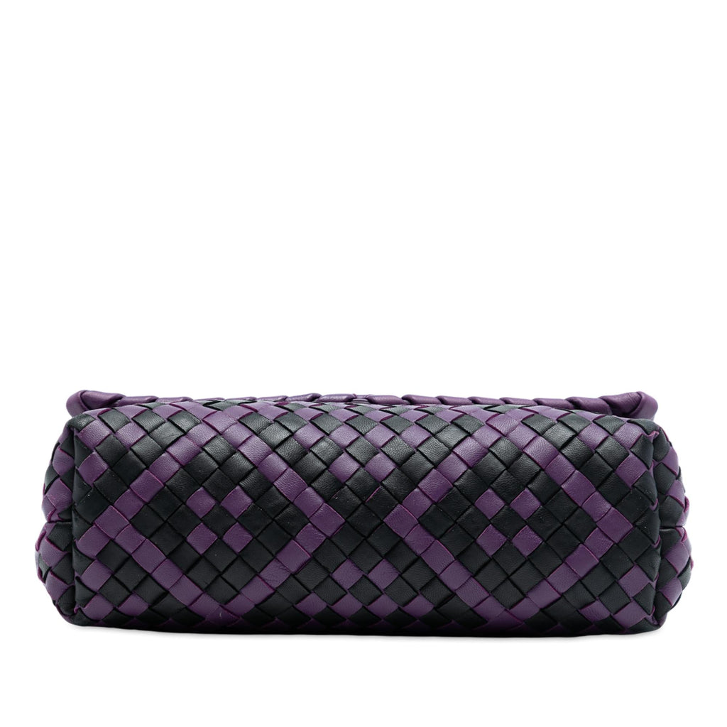 Bottega Veneta Small Bicolor Nappa Intrecciato Olimpia Shoulder Bag