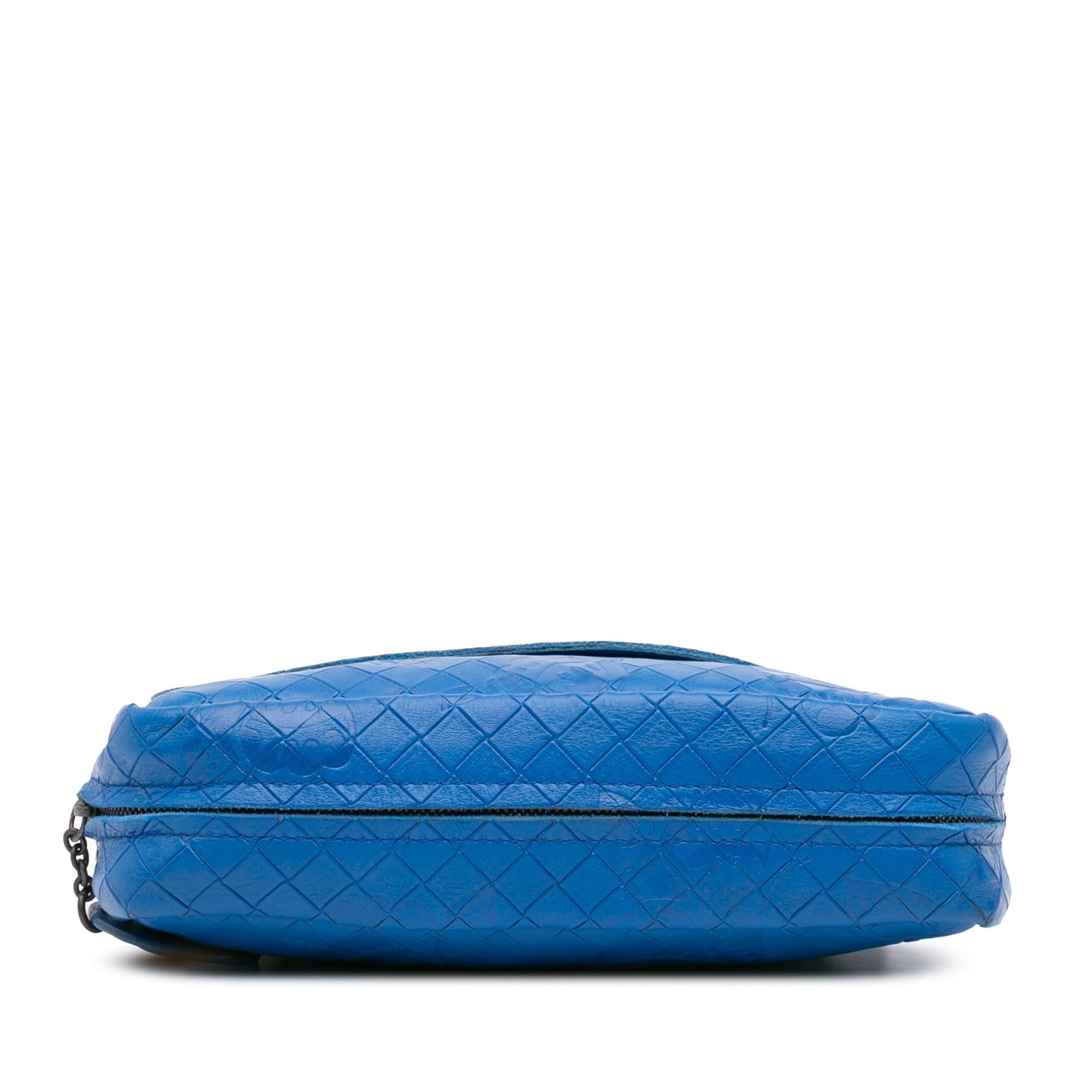 Bottega Veneta Small Calfskin Intrecciomirage Embossed Butterfly Chain Crossbody