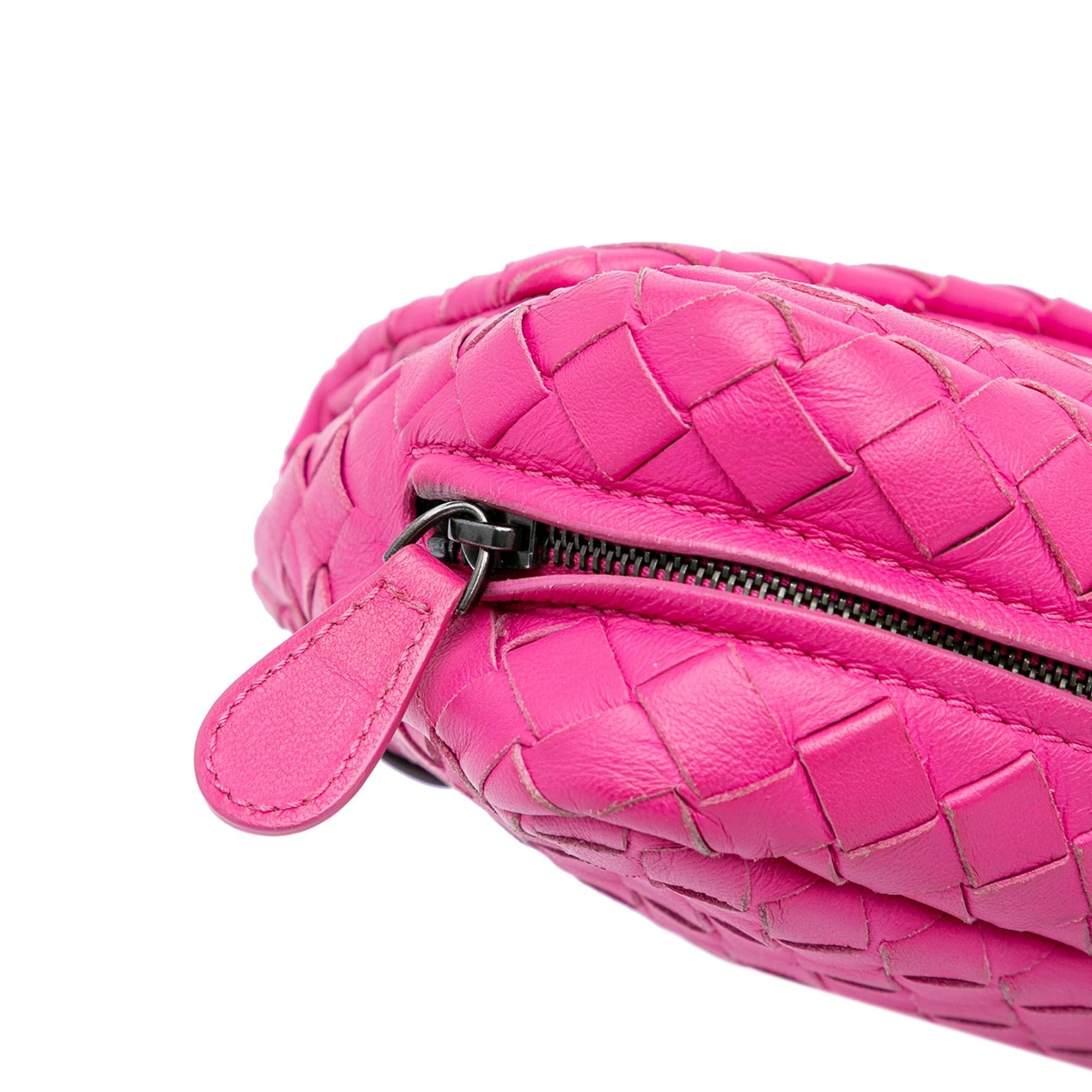 Bottega Veneta Small Calfskin Intrecciomirage Embossed Butterfly Chain Crossbody