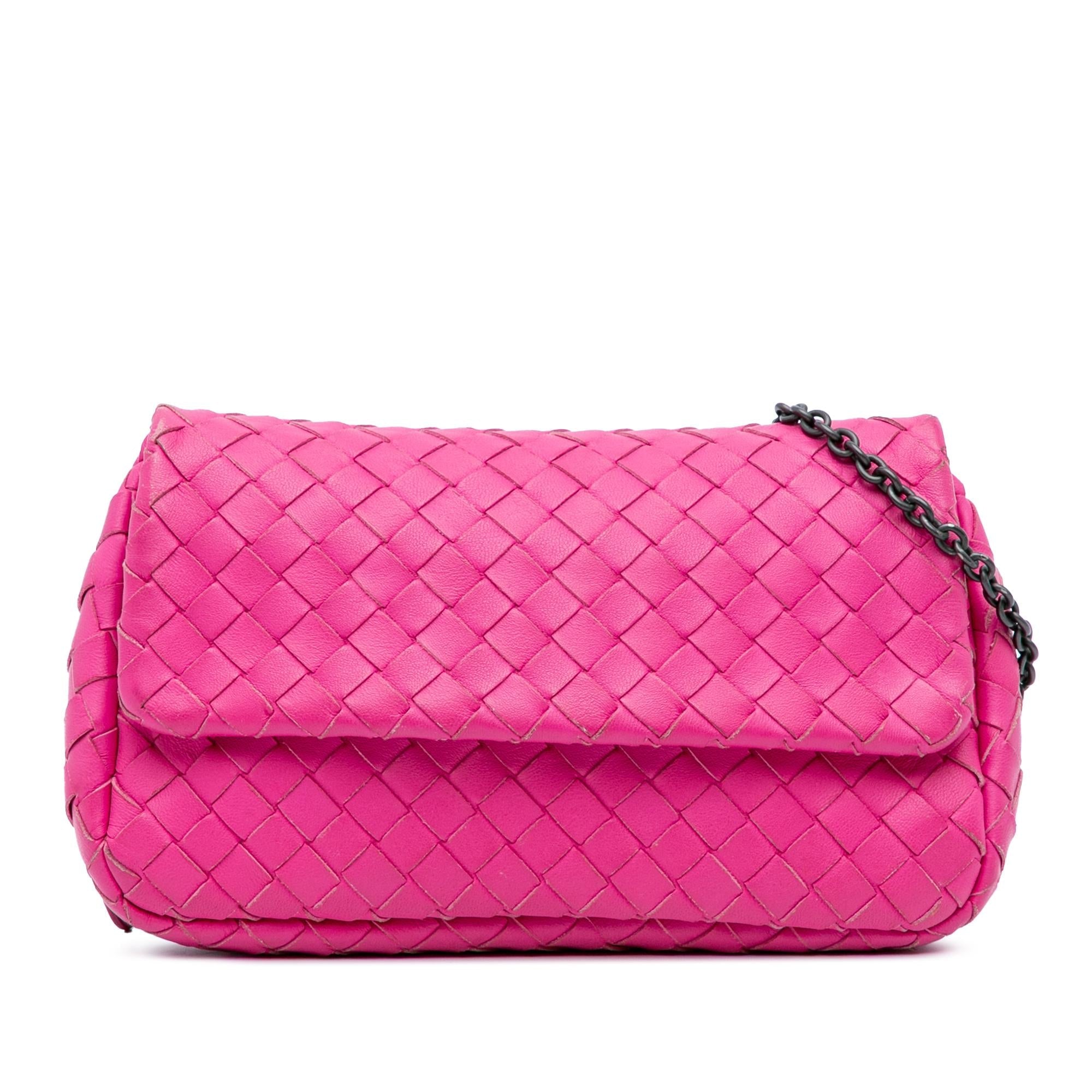 Bottega Veneta Small Calfskin Intrecciomirage Embossed Butterfly Chain Crossbody