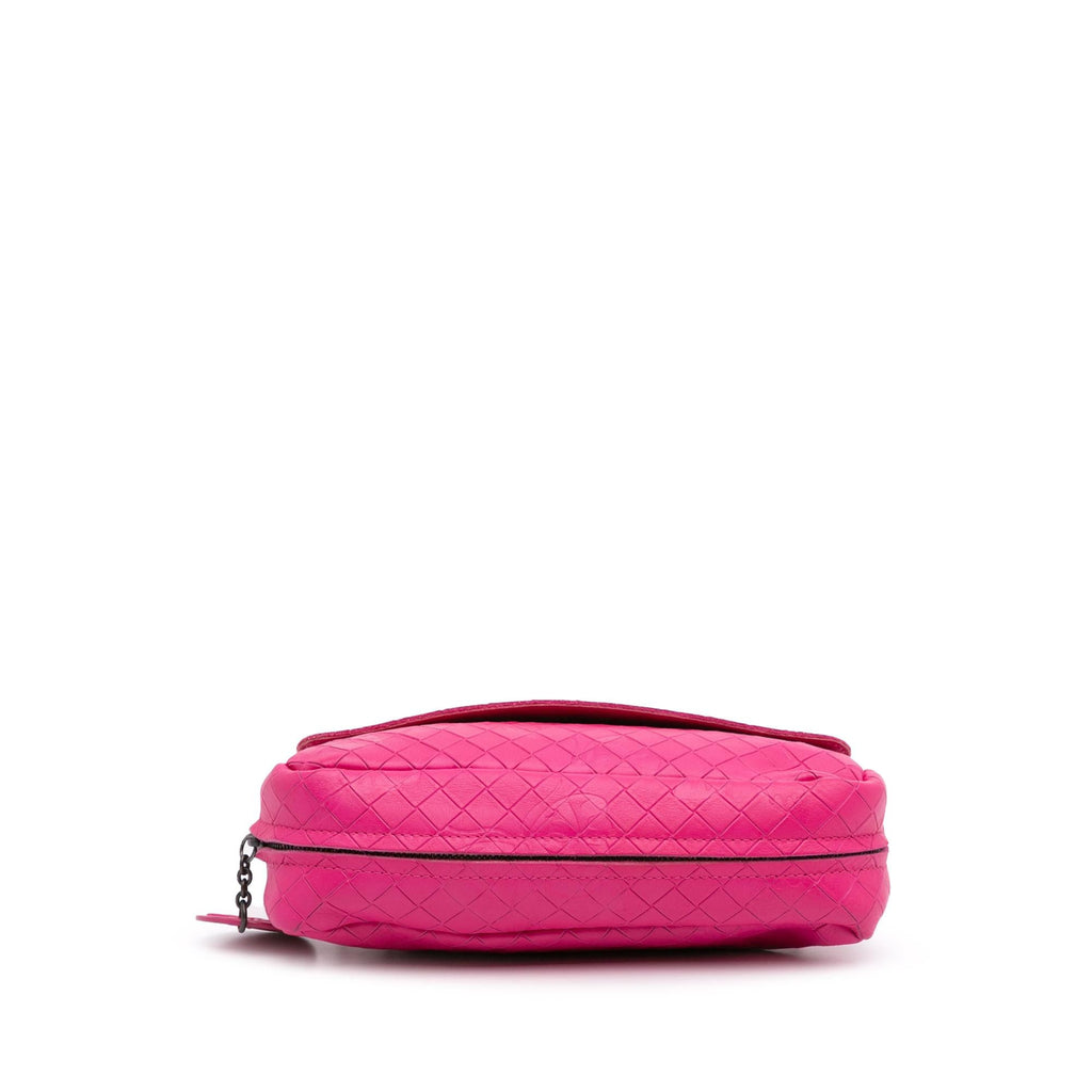 Bottega Veneta Small Calfskin Intrecciomirage Embossed Butterfly Chain Crossbody